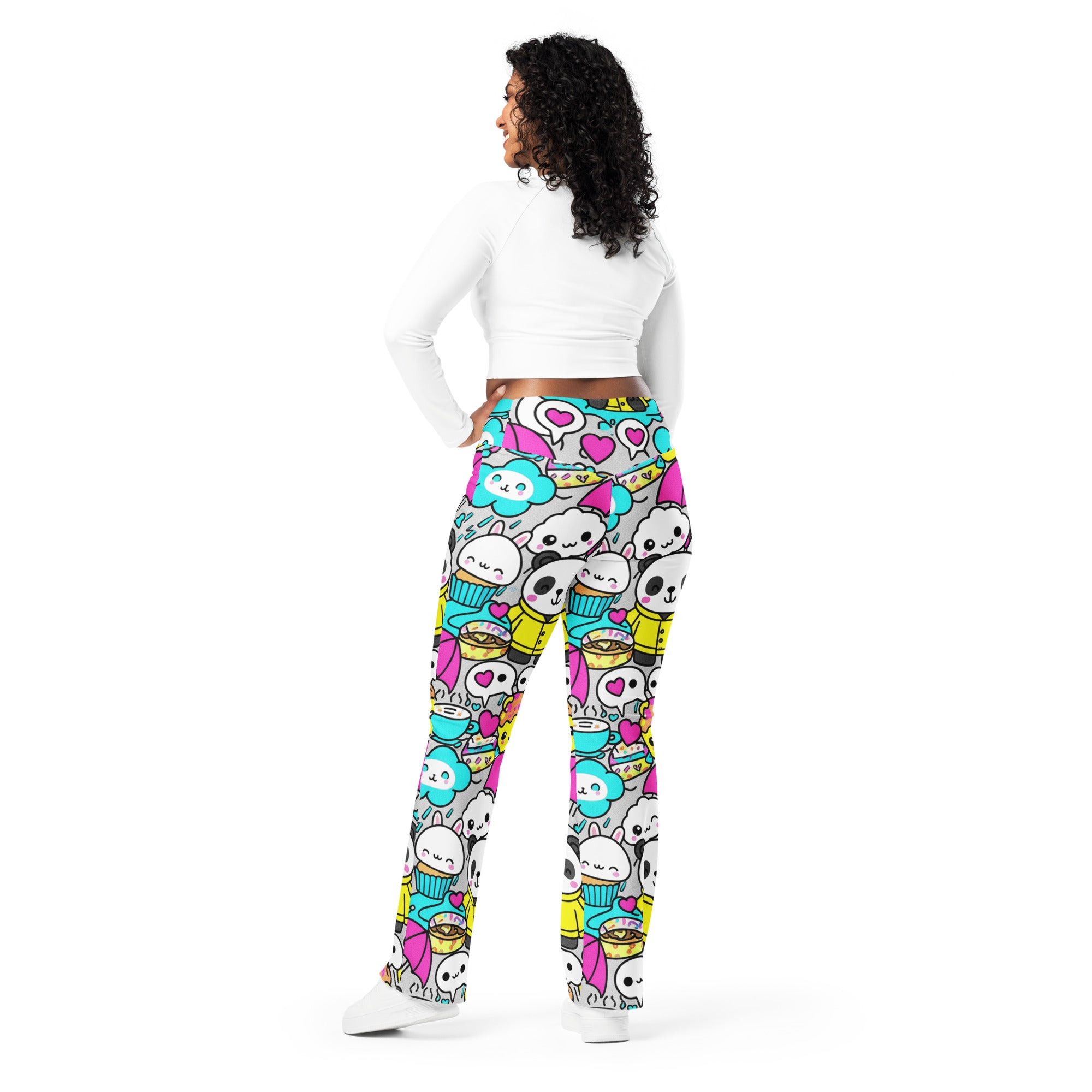 Kawaii Rainy Day Flare Leggings | GearBunch