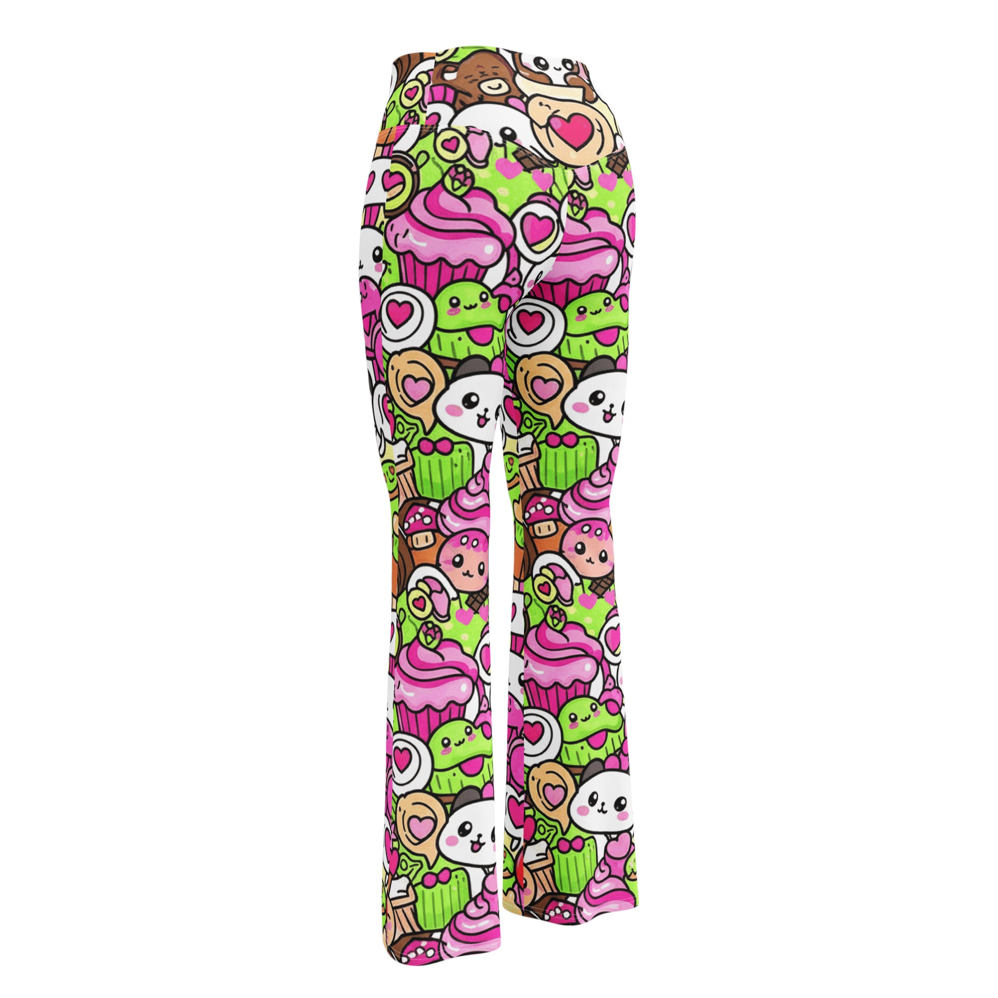 Kawaii Sakura Picnic Flare Leggings | GearBunch