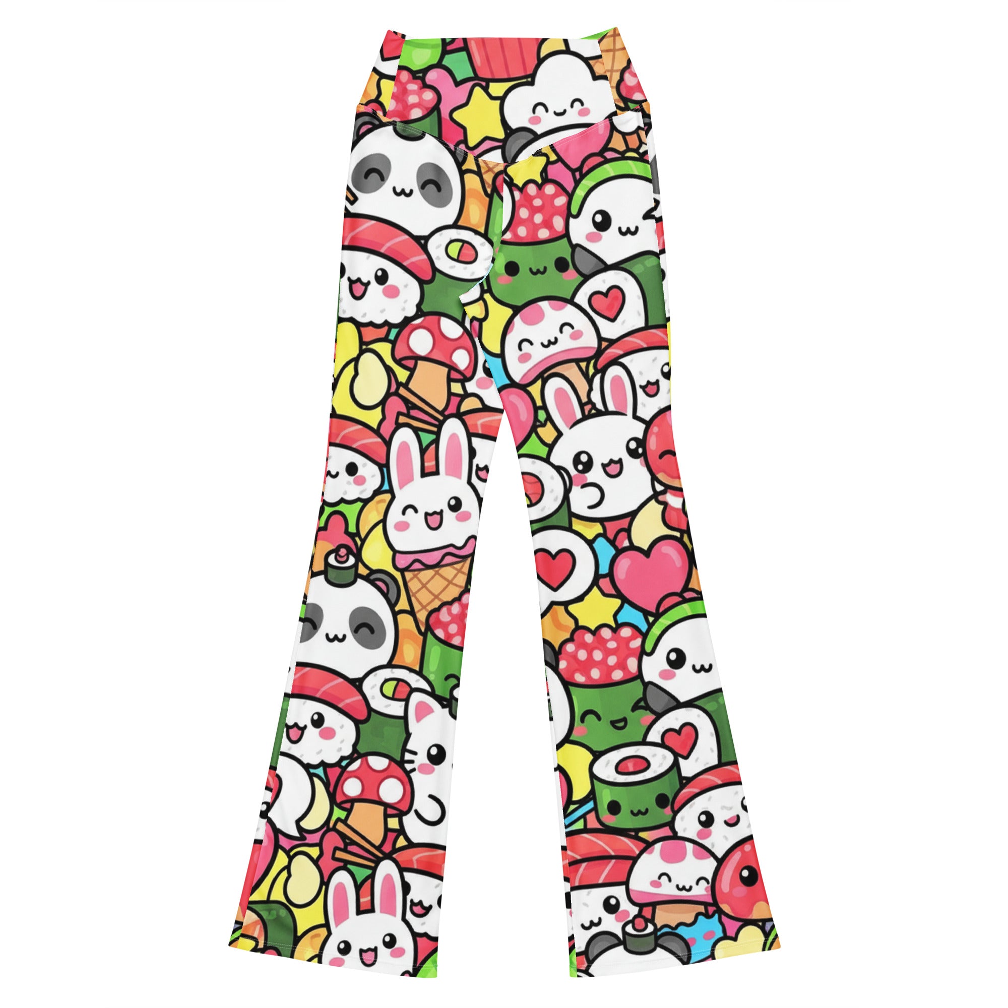 Kawaii Sushi Party Flare Leggings | GearBunch