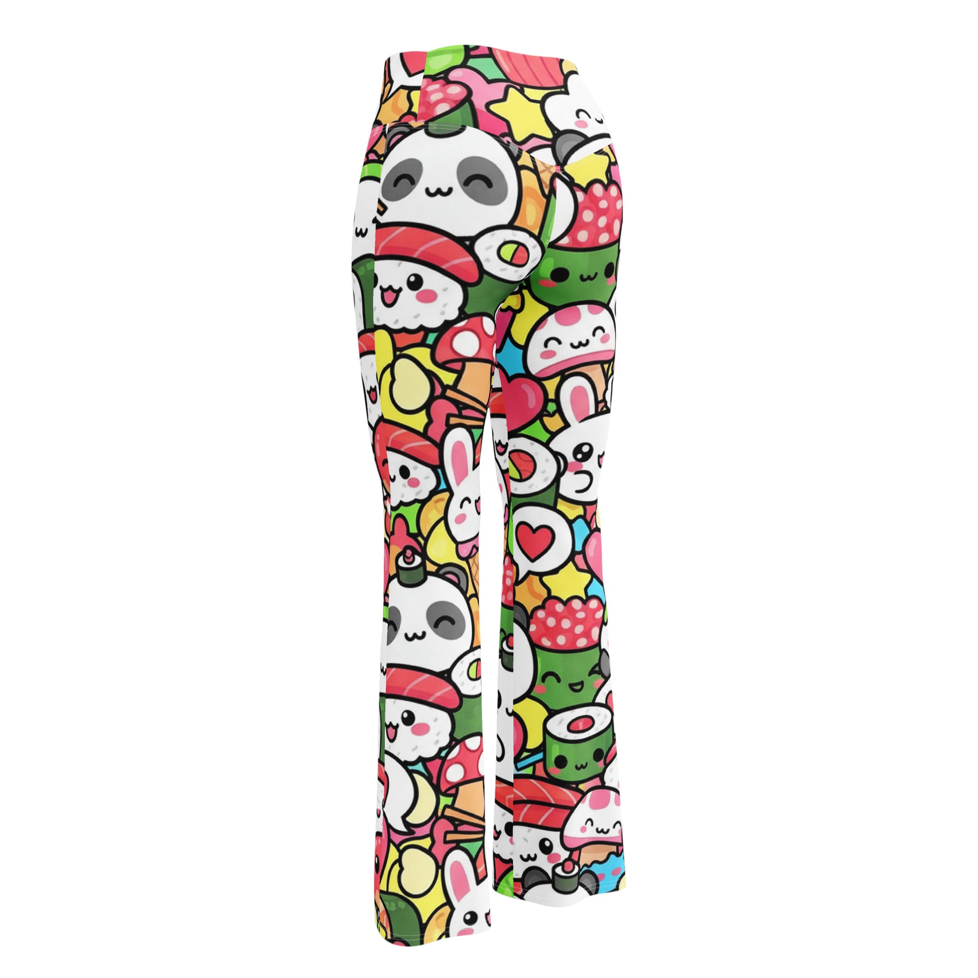 Kawaii Sushi Party Flare Leggings | GearBunch