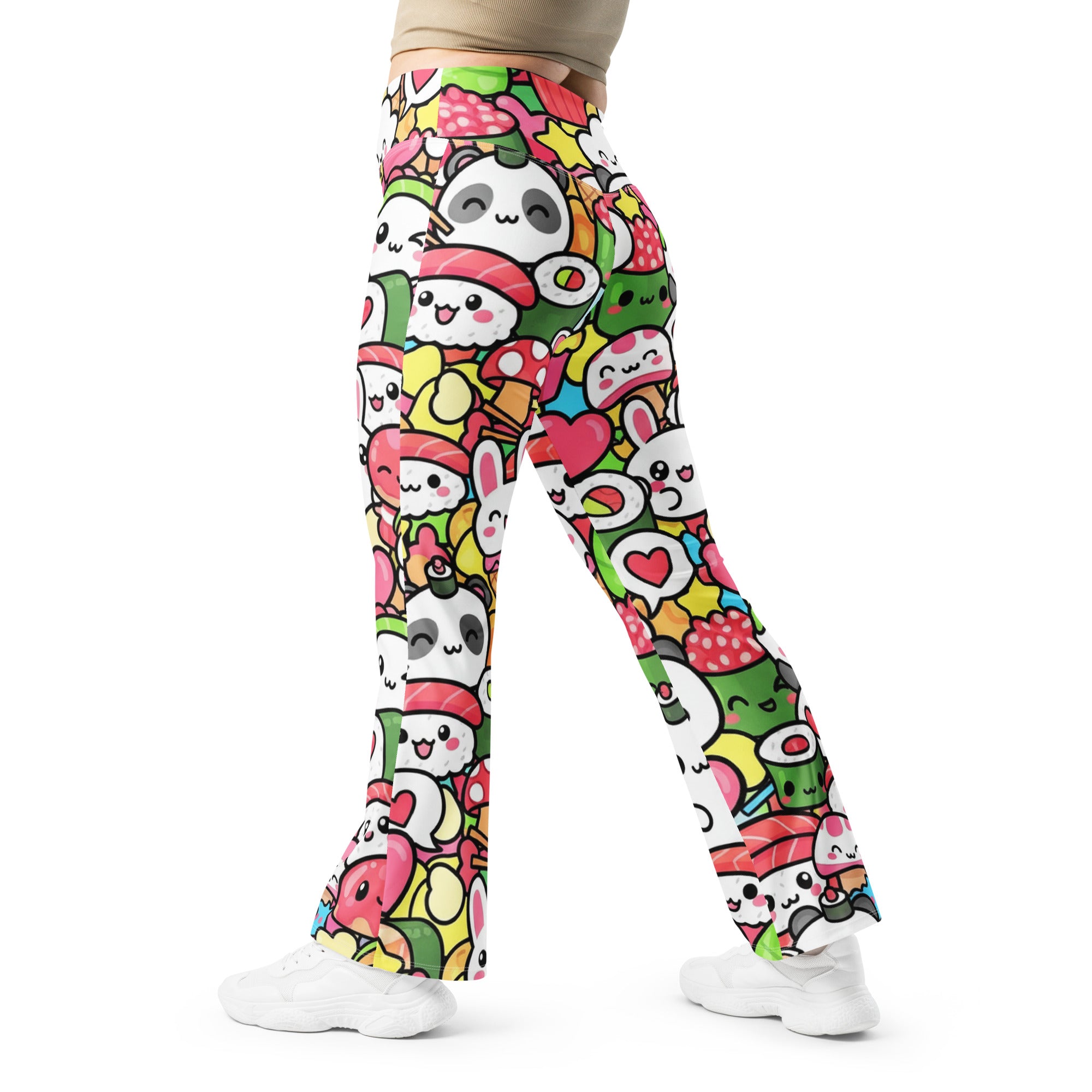 Kawaii Sushi Party Flare Leggings | GearBunch