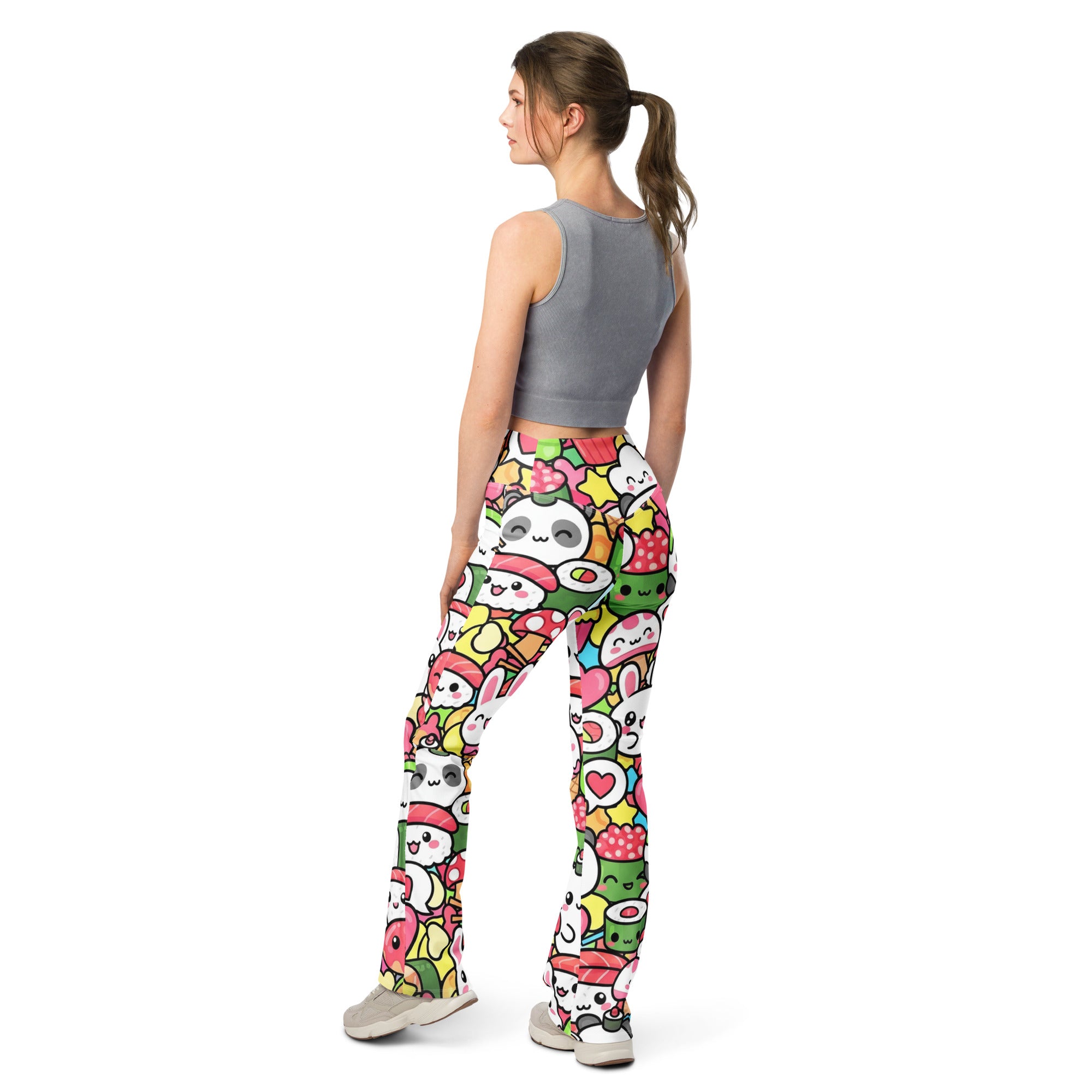 Kawaii Sushi Party Flare Leggings | GearBunch