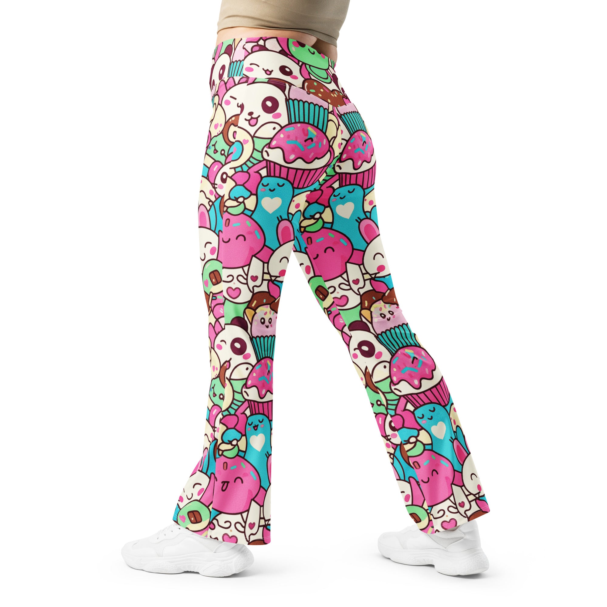 Kawaii Sweet Treats Flare Leggings | GearBunch