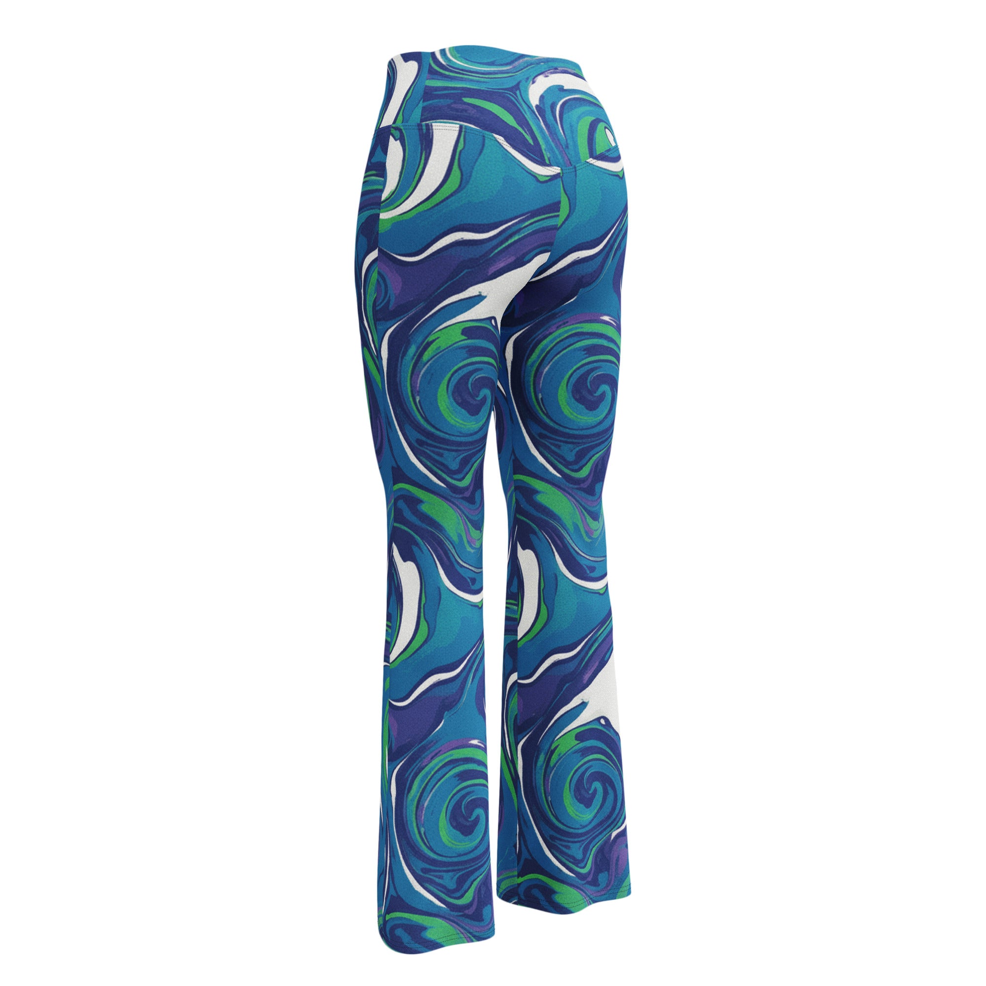 Liquid Marble Arctic Aurora Flare Leggings | GearBunch