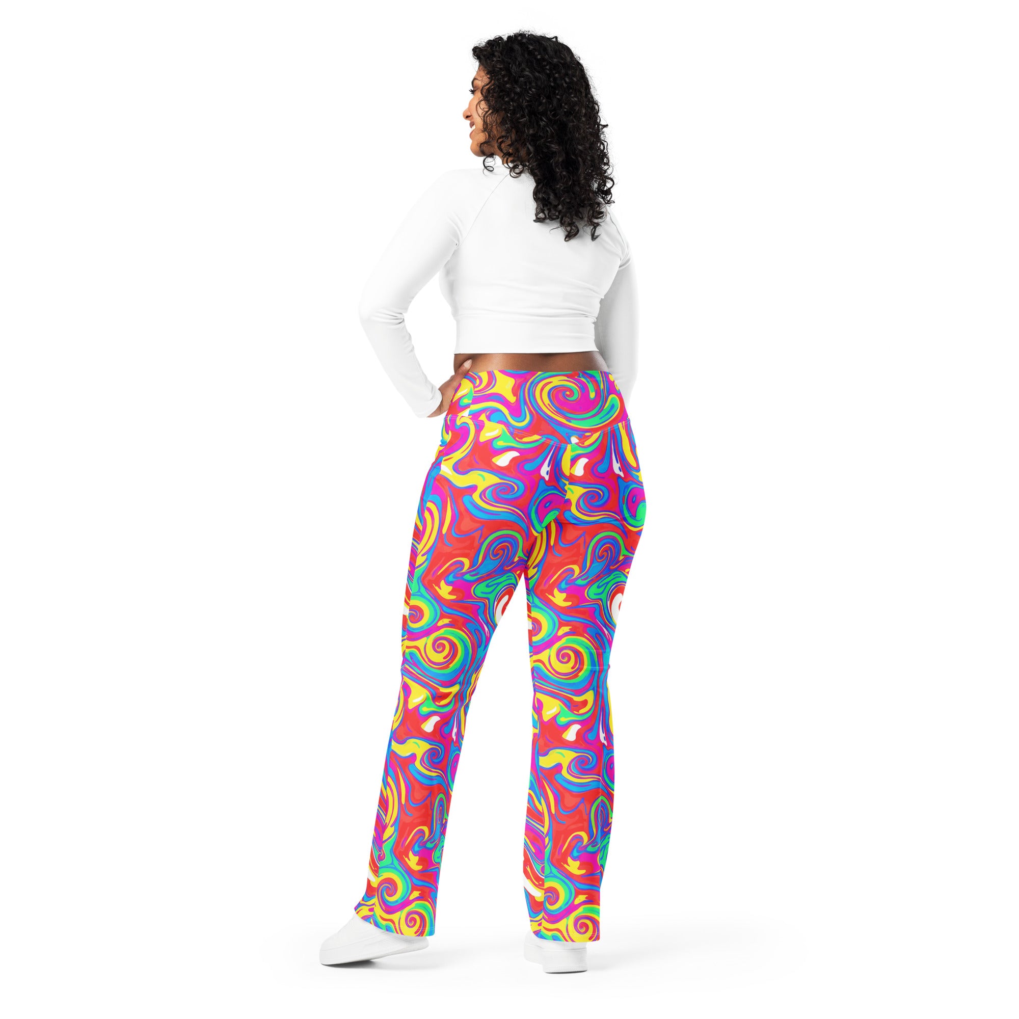 Liquid Marble Candy Pop Flare Leggings | GearBunch