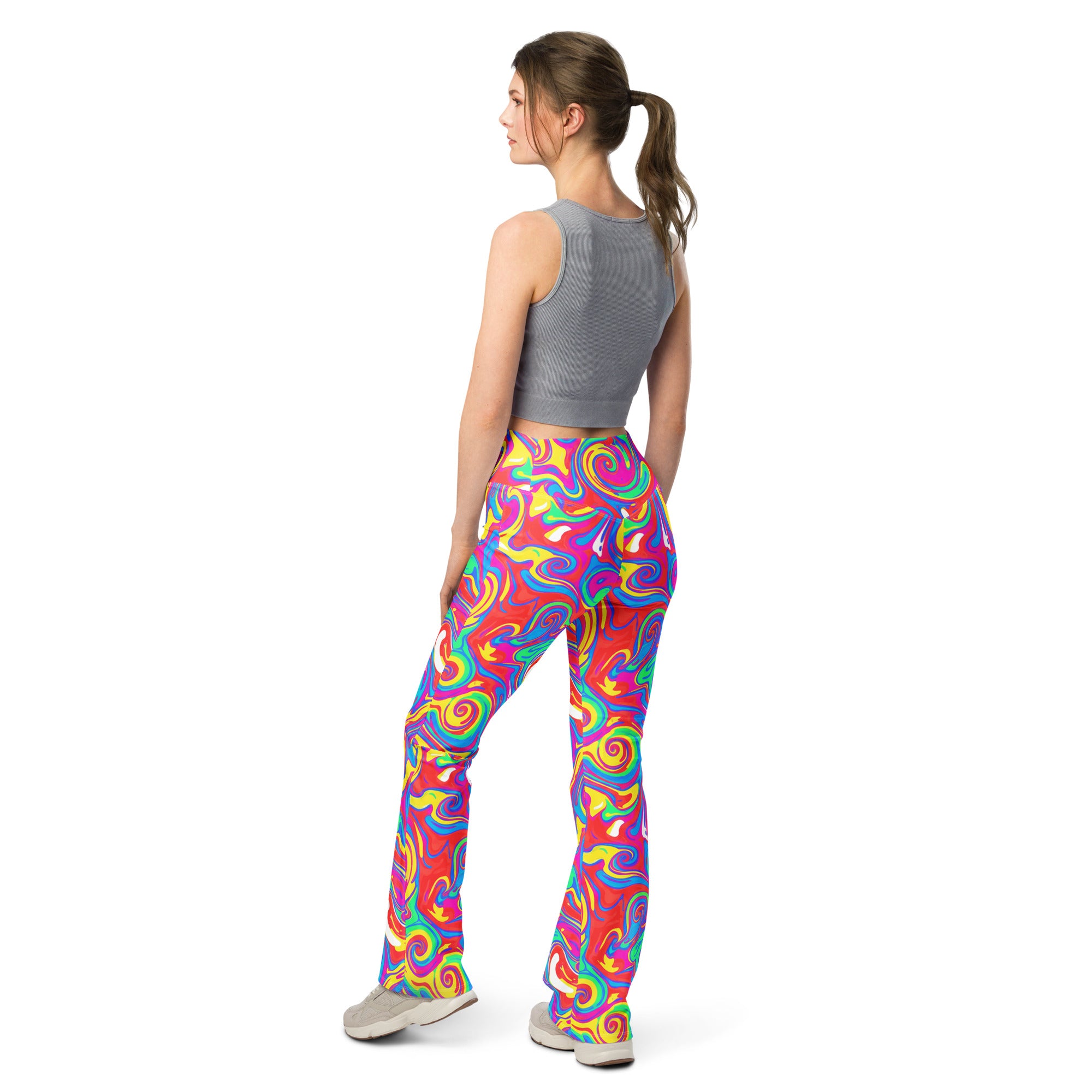 Liquid Marble Candy Pop Flare Leggings | GearBunch
