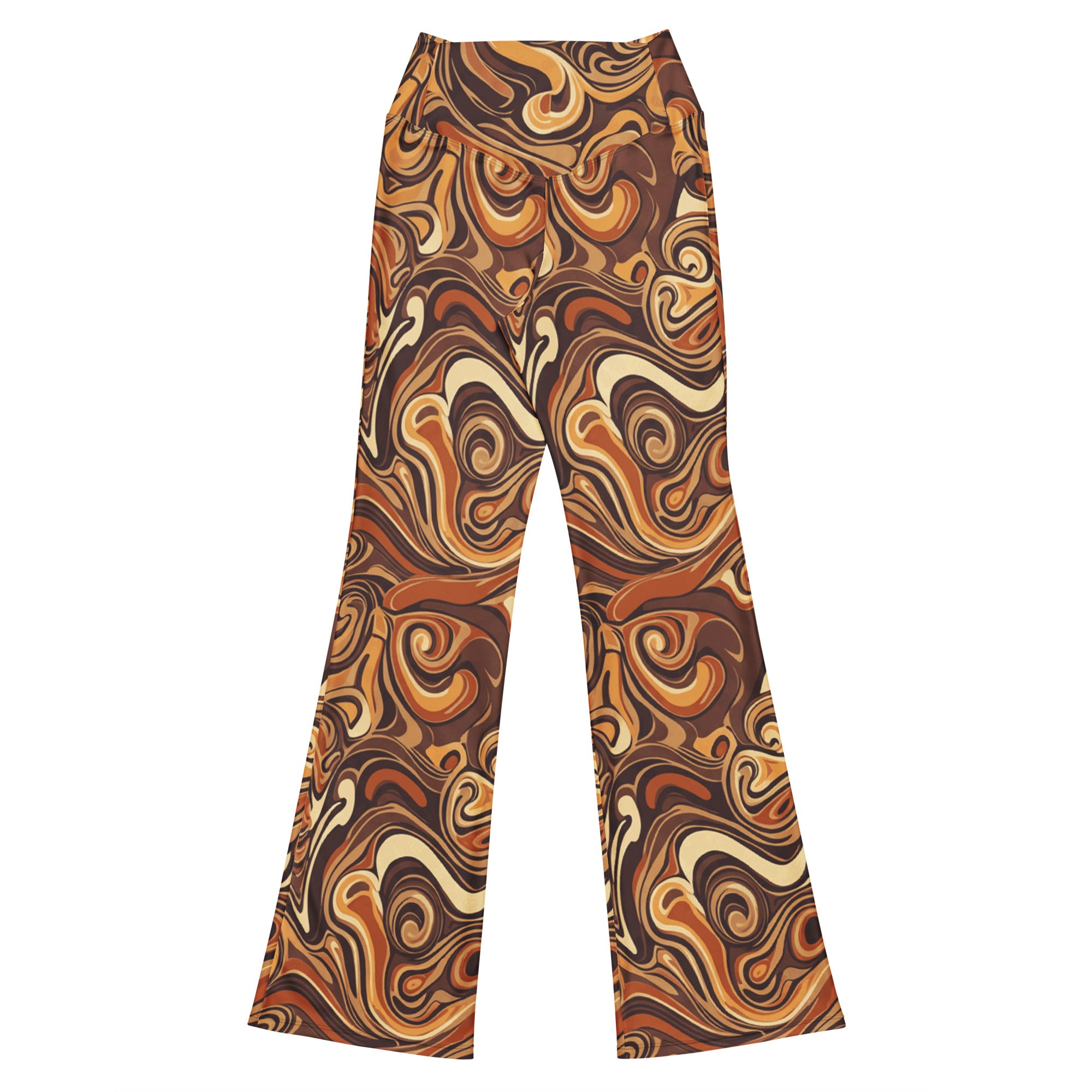Liquid Marble Earth Agate Flare Leggings | GearBunch