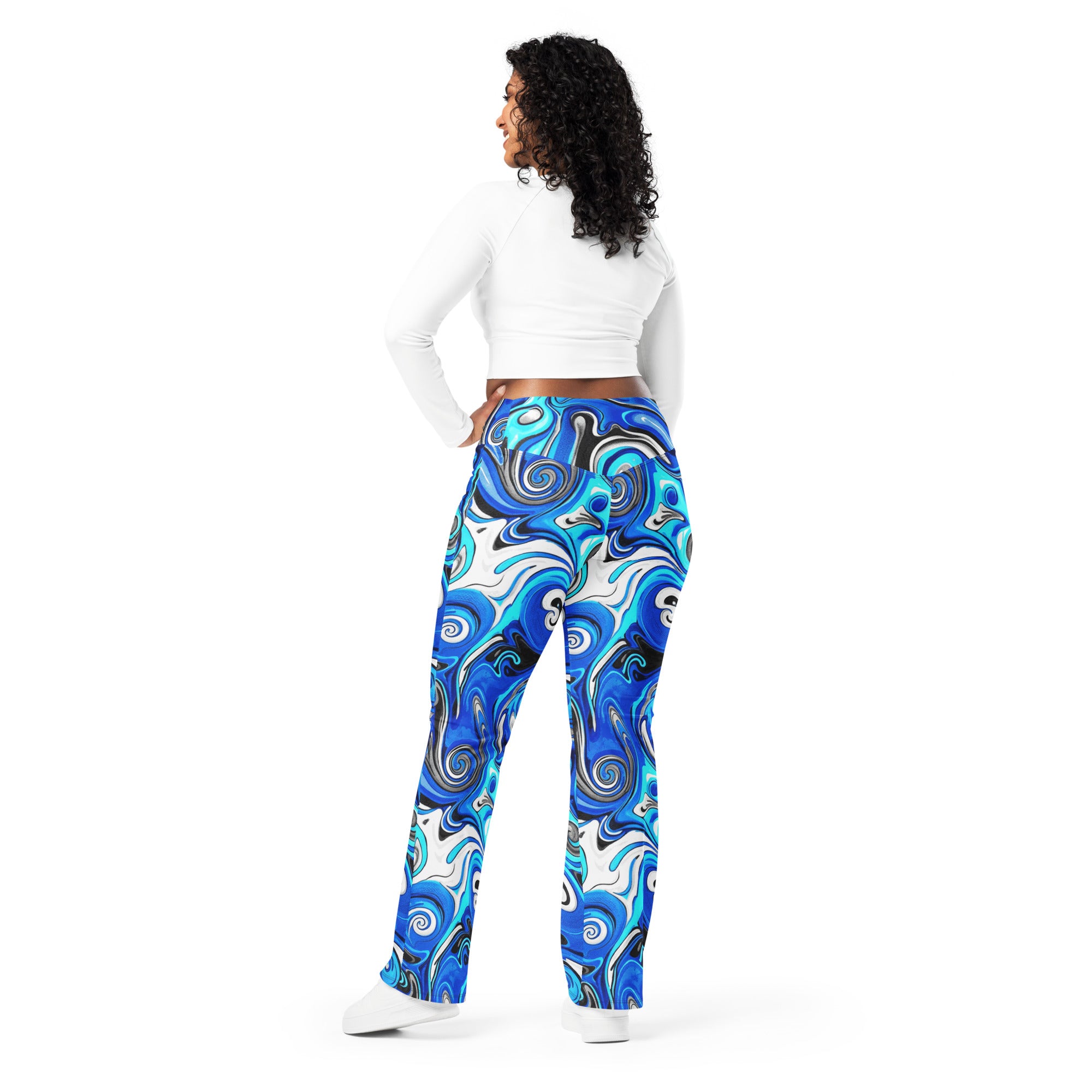 Liquid Marble Electric Storm Flare Leggings | GearBunch