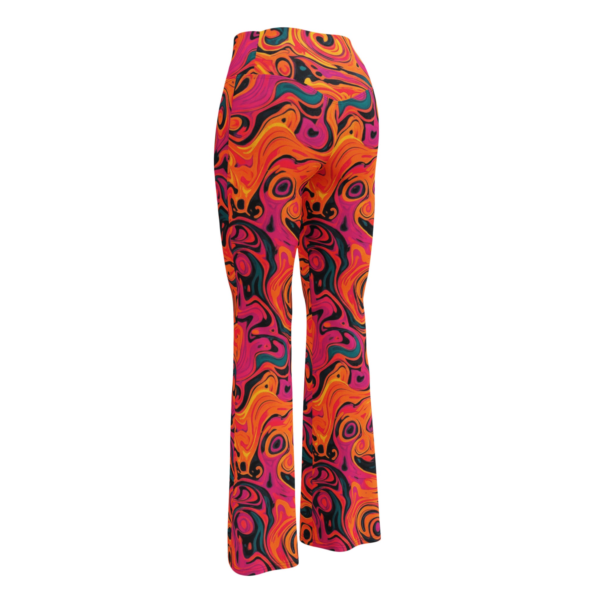 Liquid Marble Fire Opal Flare Leggings | GearBunch