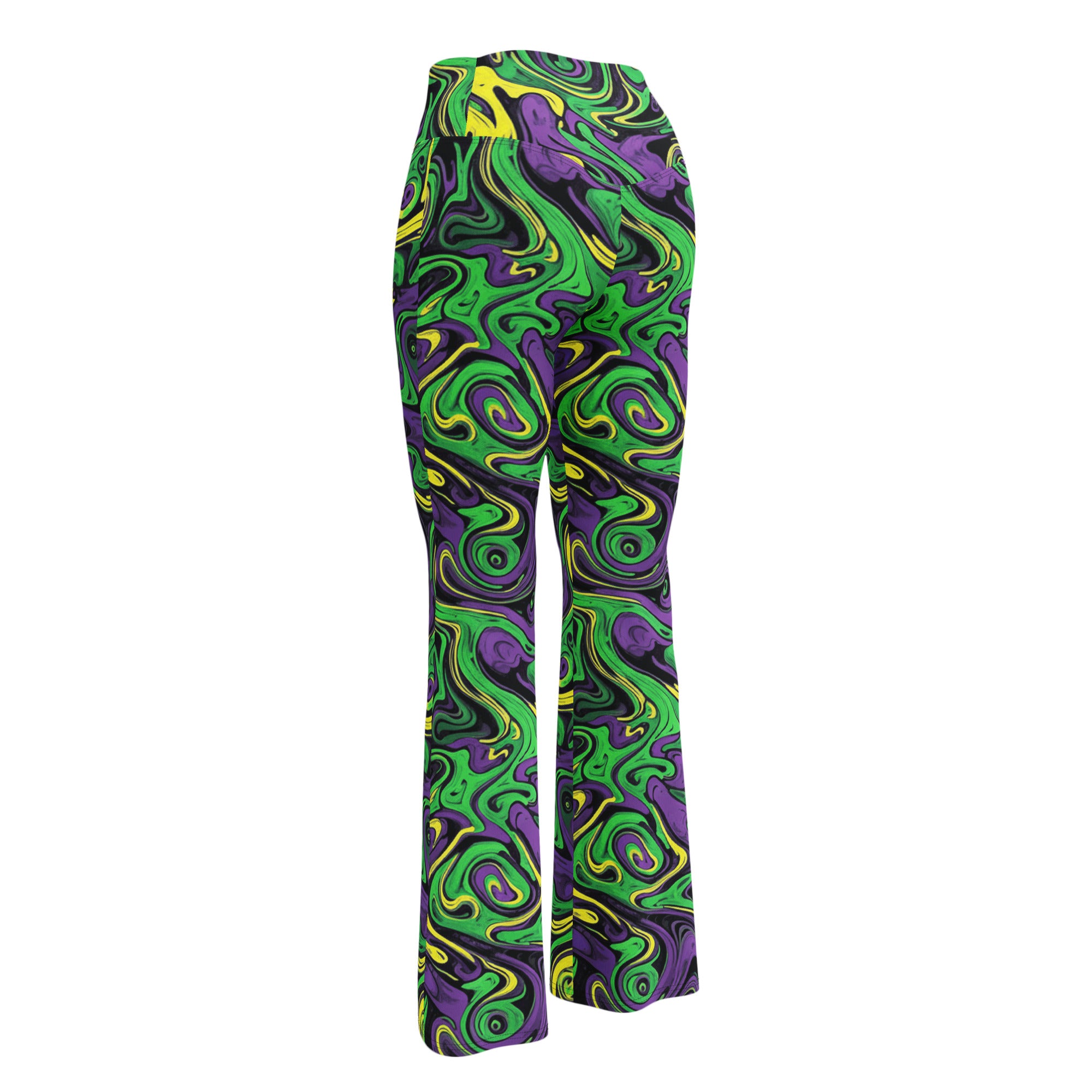 Liquid Marble Toxic Slime Flare Leggings | GearBunch