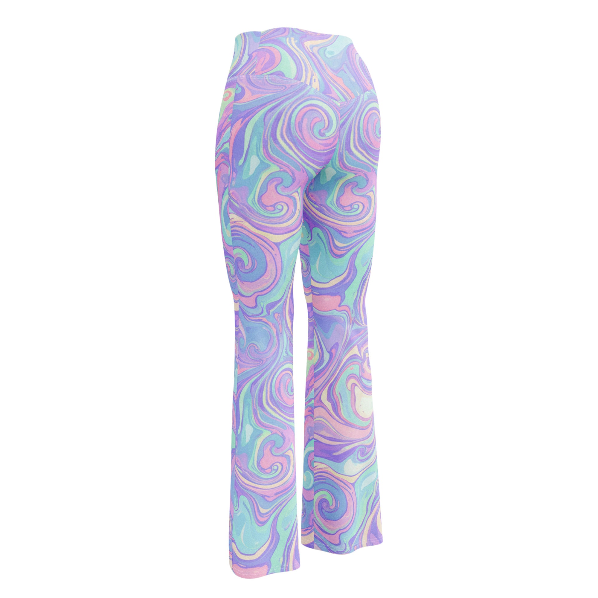 Liquid Marble Unicorn Dream Flare Leggings | GearBunch