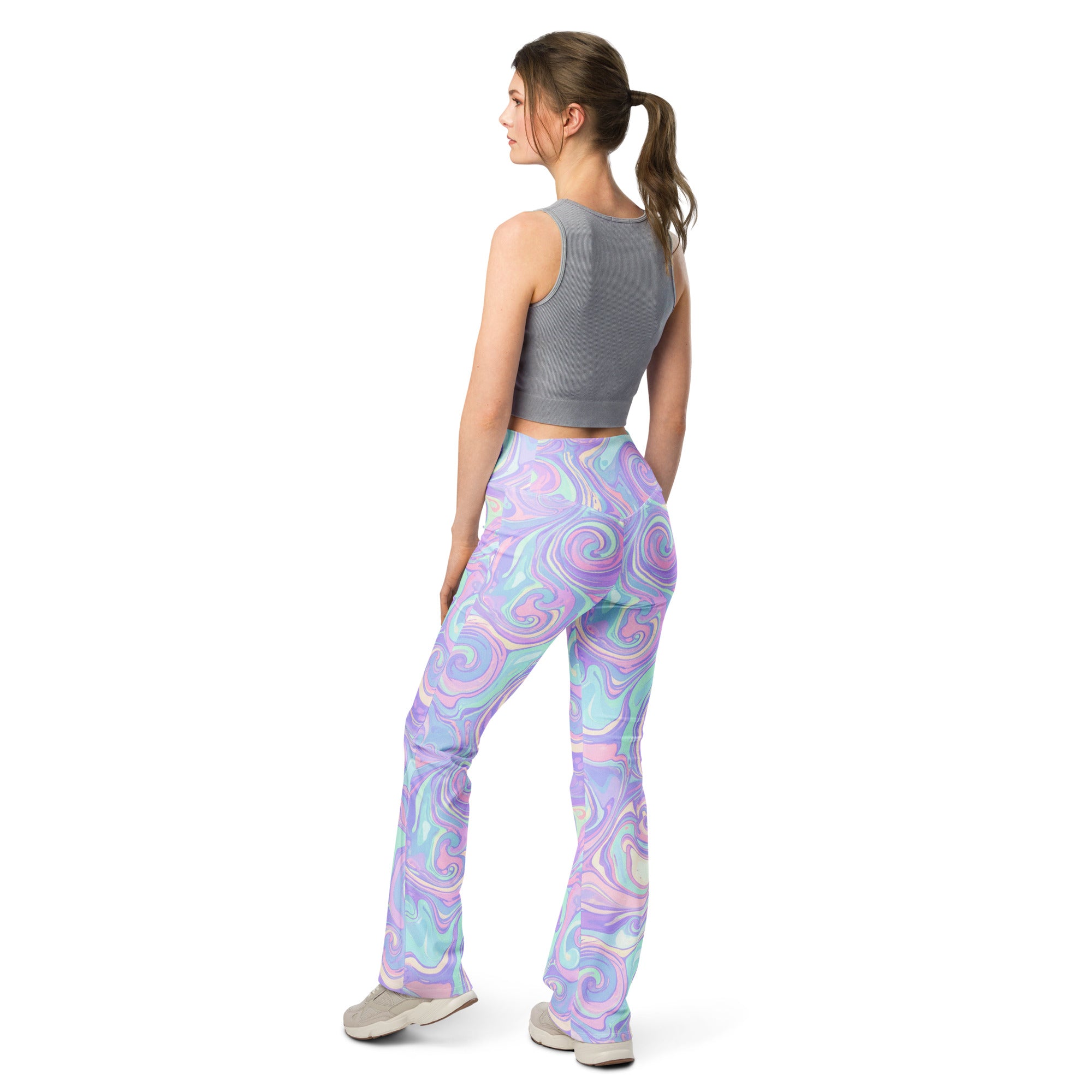 Liquid Marble Unicorn Dream Flare Leggings | GearBunch