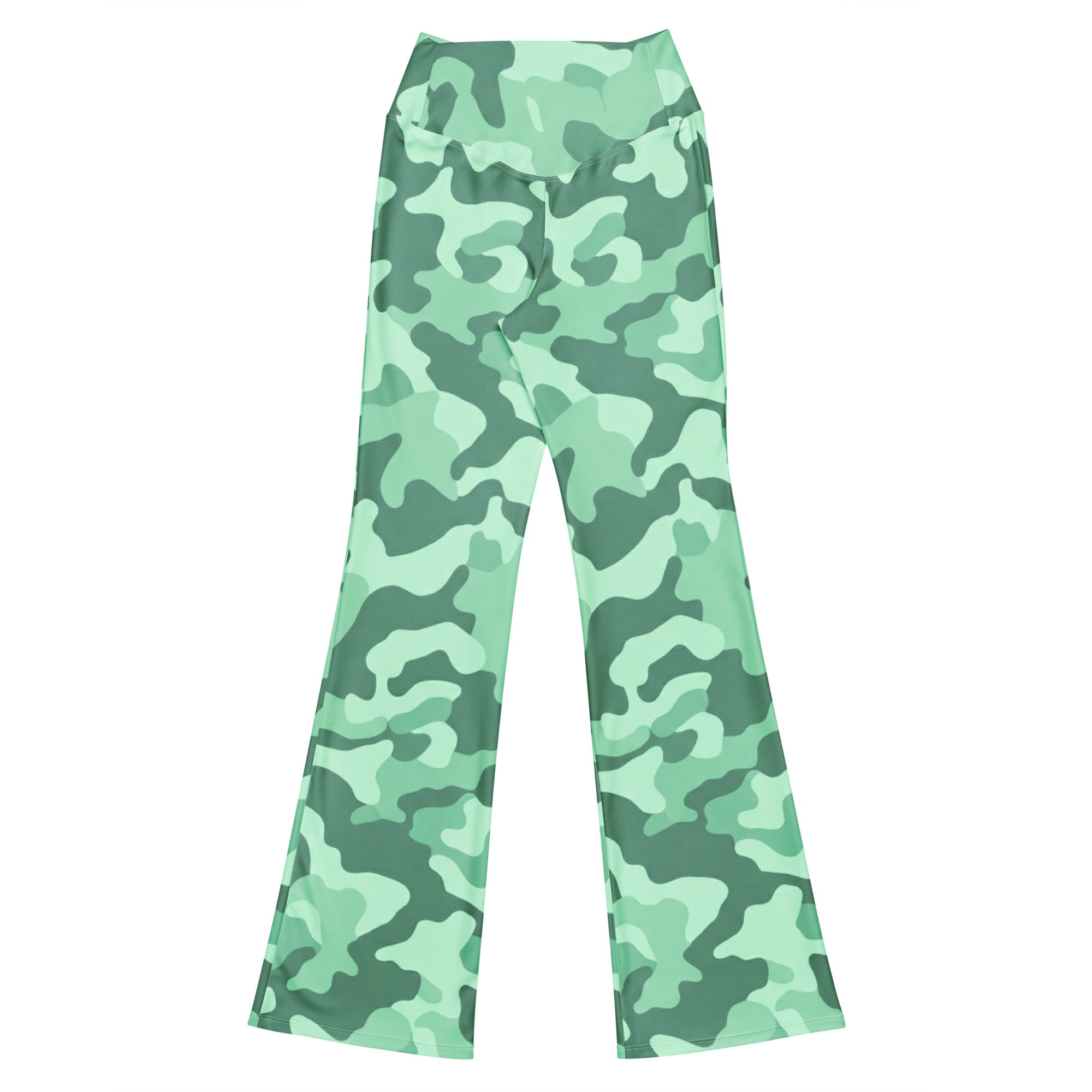 Mint Camo Flare Leggings | GearBunch