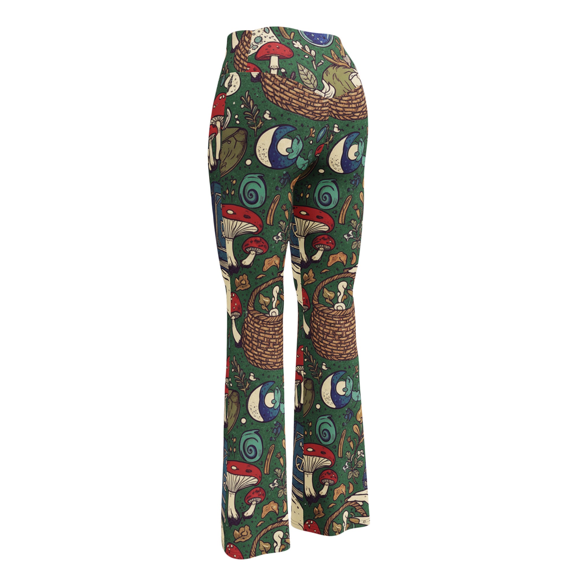 Mushroom Foraging Witch Flare Leggings | GearBunch