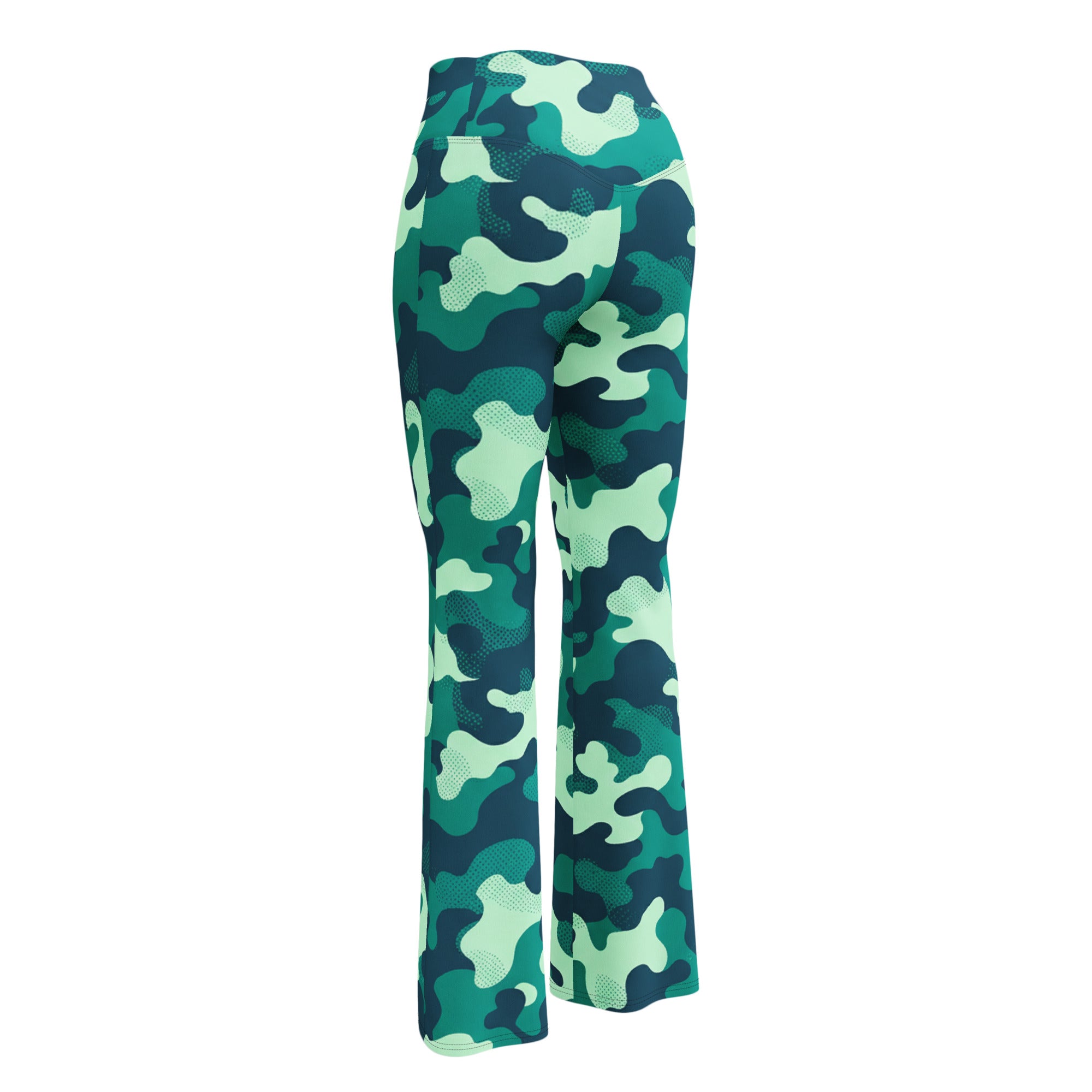 Ocean Teal Camo Flare Leggings | GearBunch