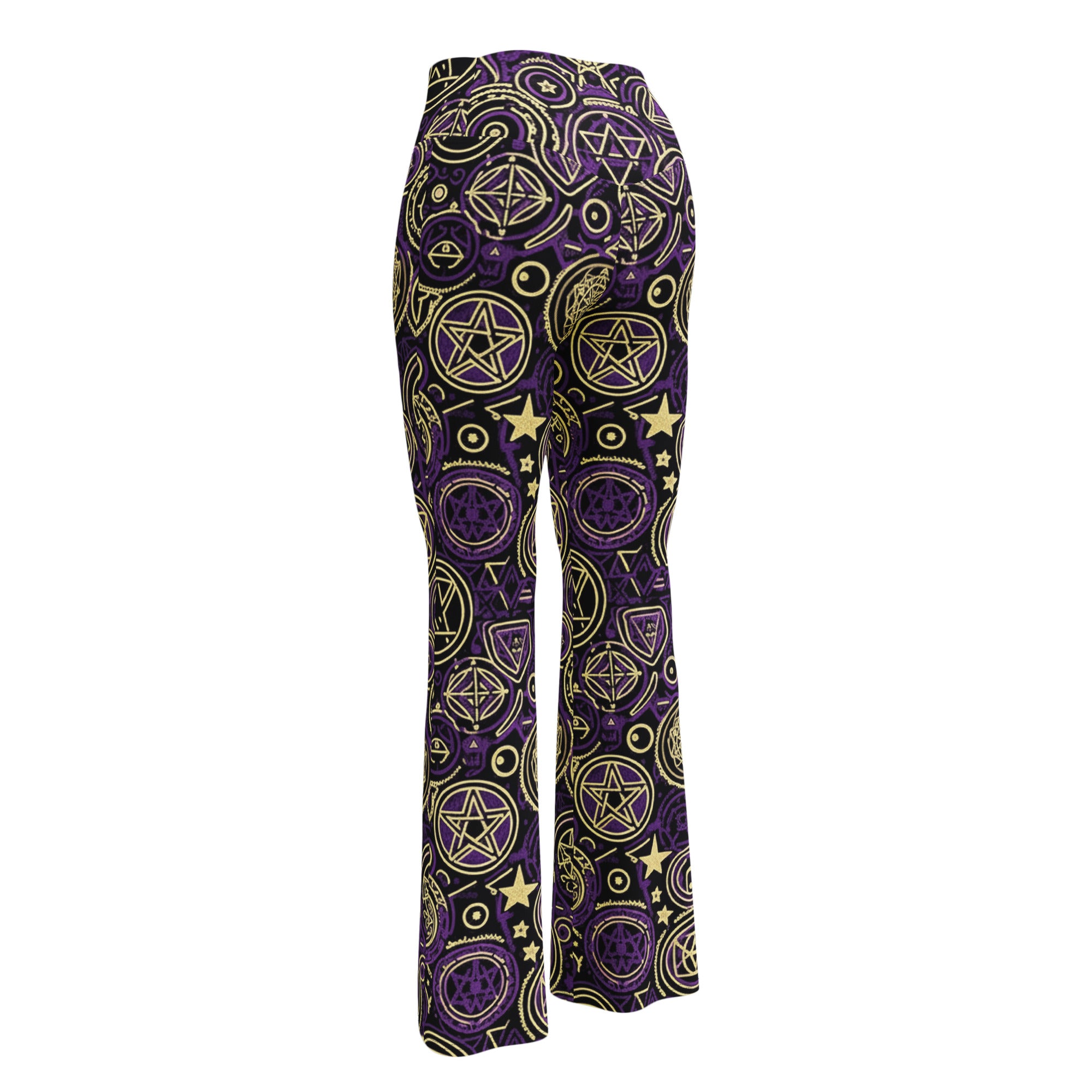 Pentagram Geometric Mystic Flare Leggings | GearBunch