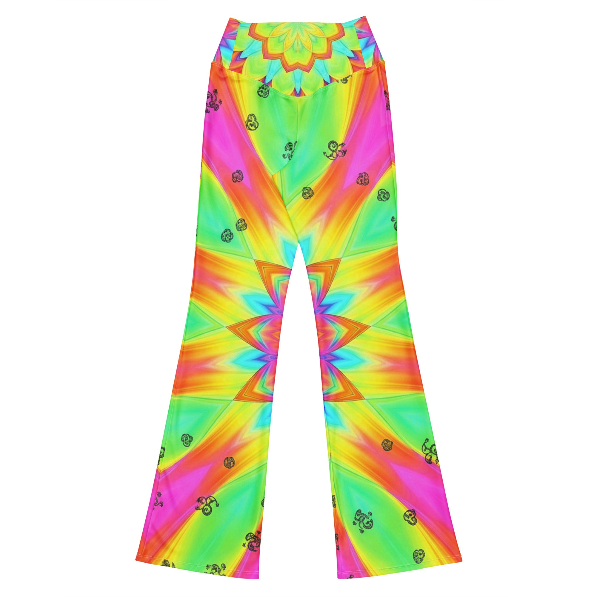 Psychedelic Acid Trip Flare Leggings | GearBunch