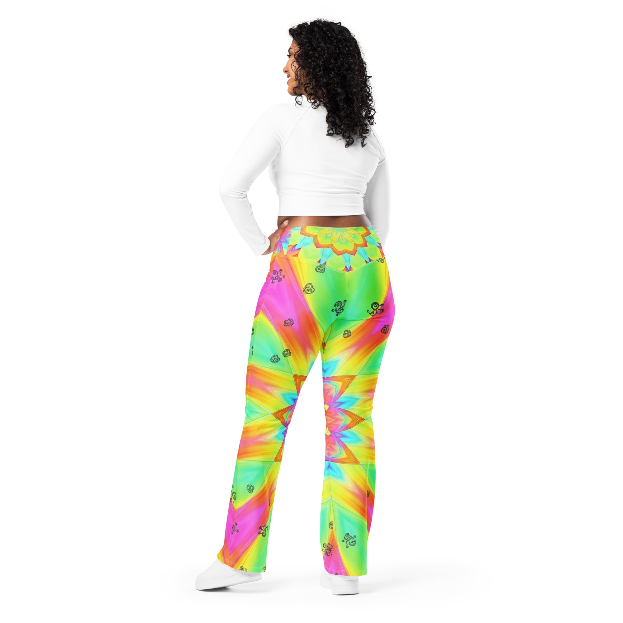 Psychedelic Acid Trip Flare Leggings | GearBunch