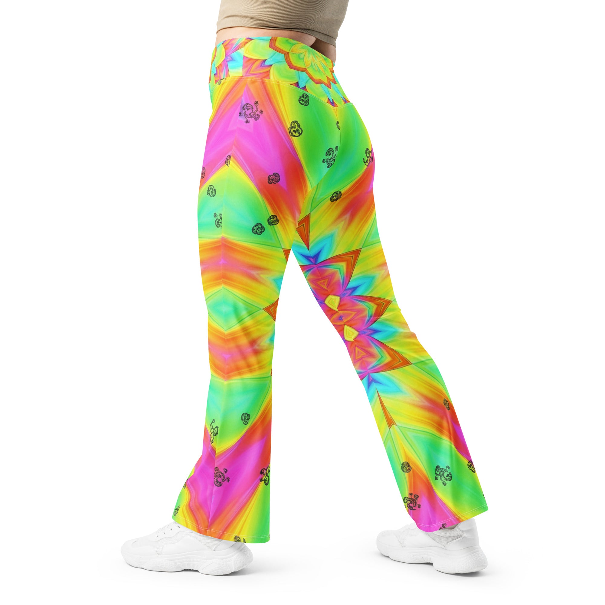 Psychedelic Acid Trip Flare Leggings | GearBunch
