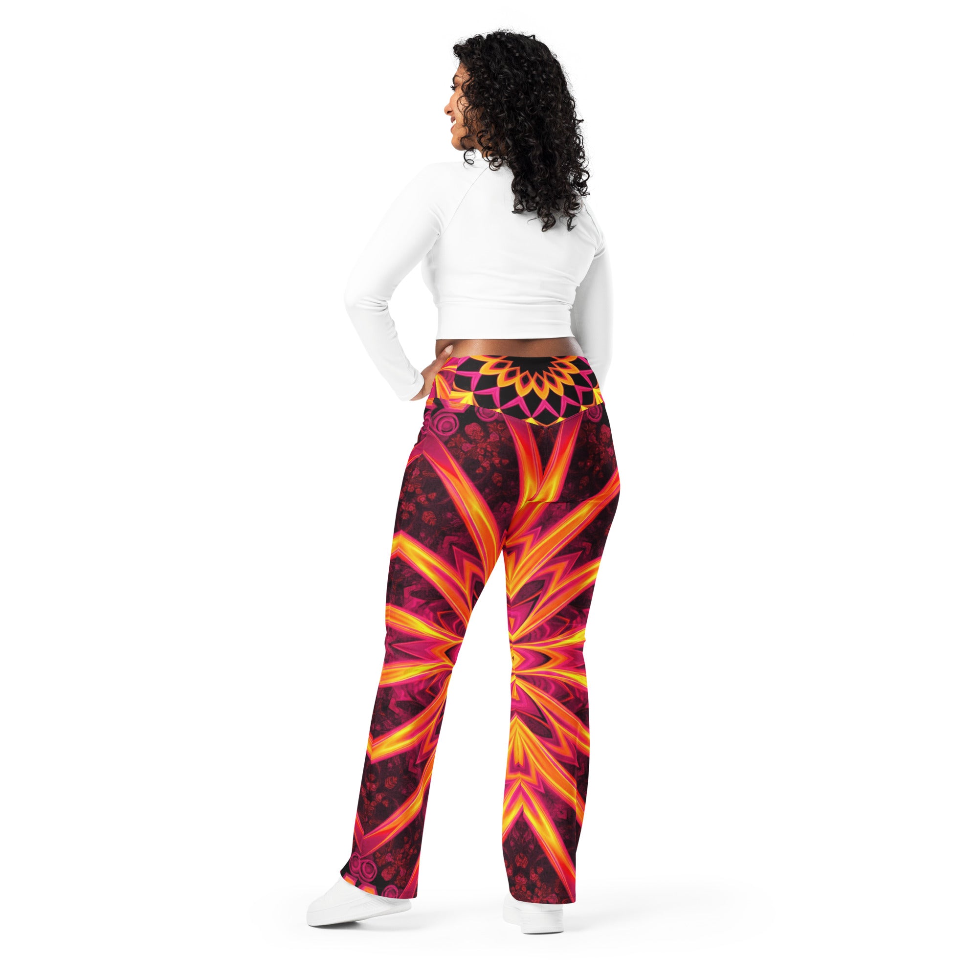 Psychedelic Infrared Flare Leggings | GearBunch