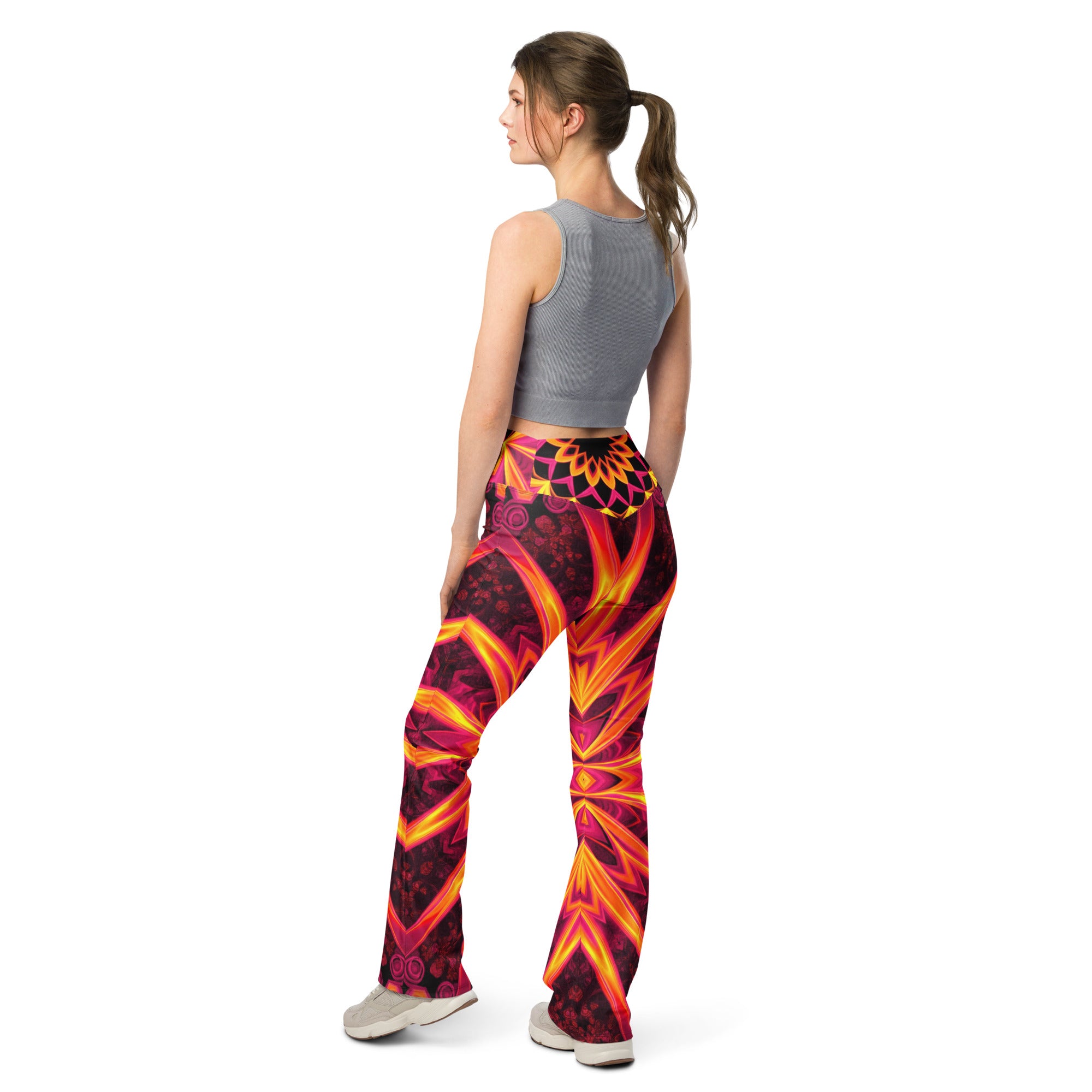 Psychedelic Infrared Flare Leggings | GearBunch