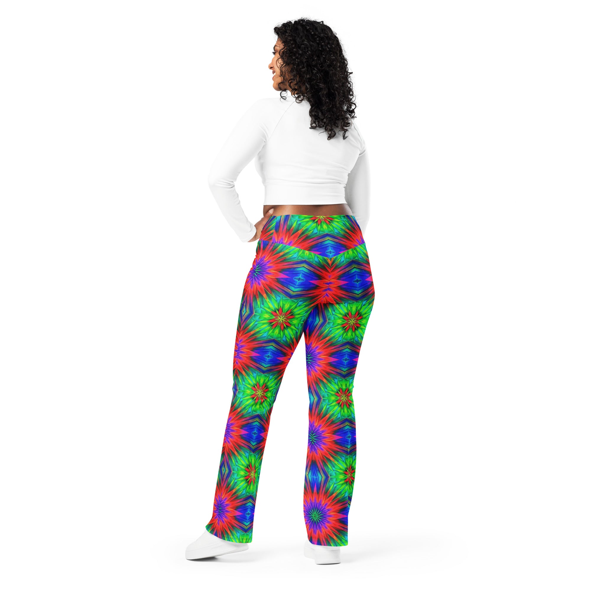 Psychedelic Starburst Prism Flare Leggings | GearBunch
