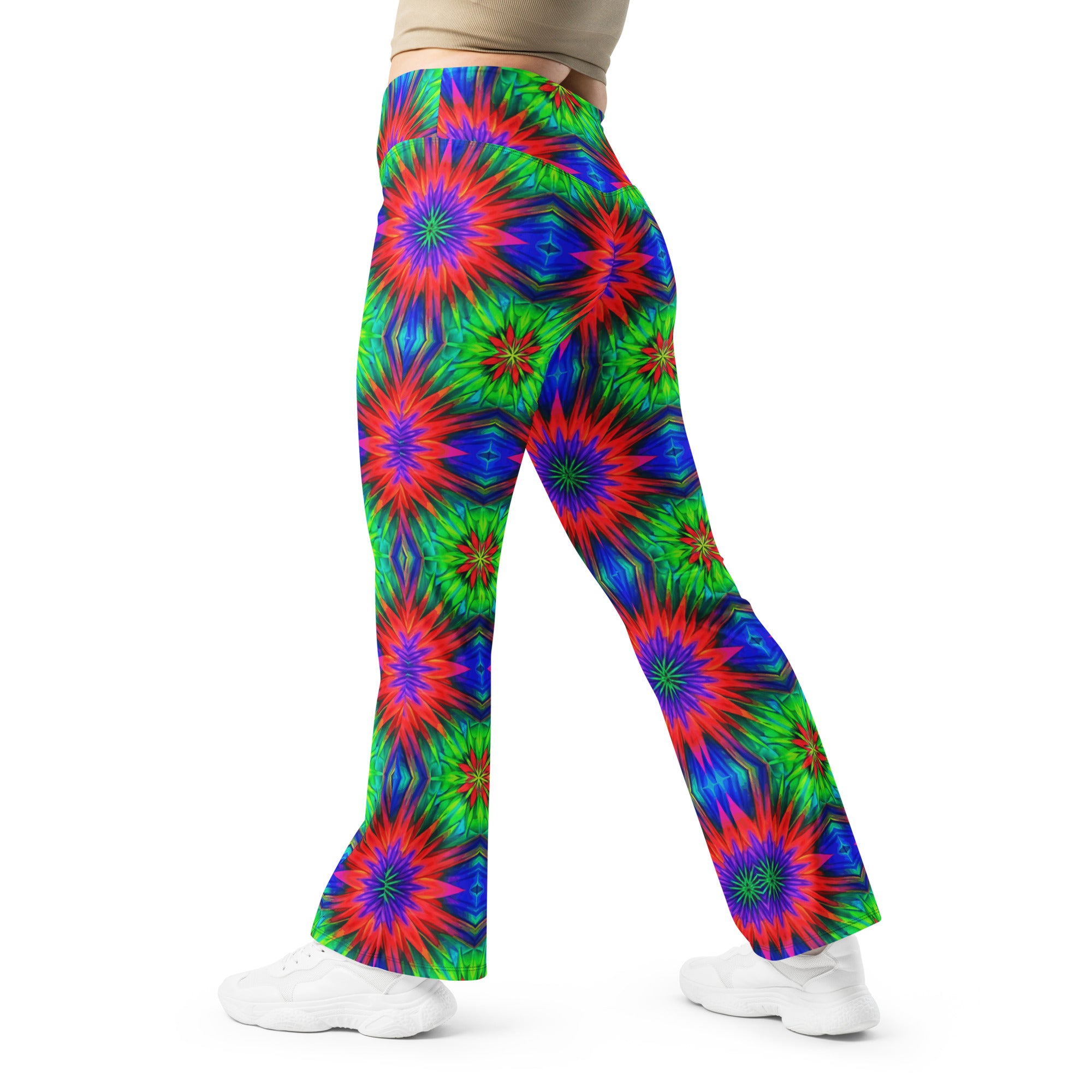 Psychedelic Starburst Prism Flare Leggings | GearBunch