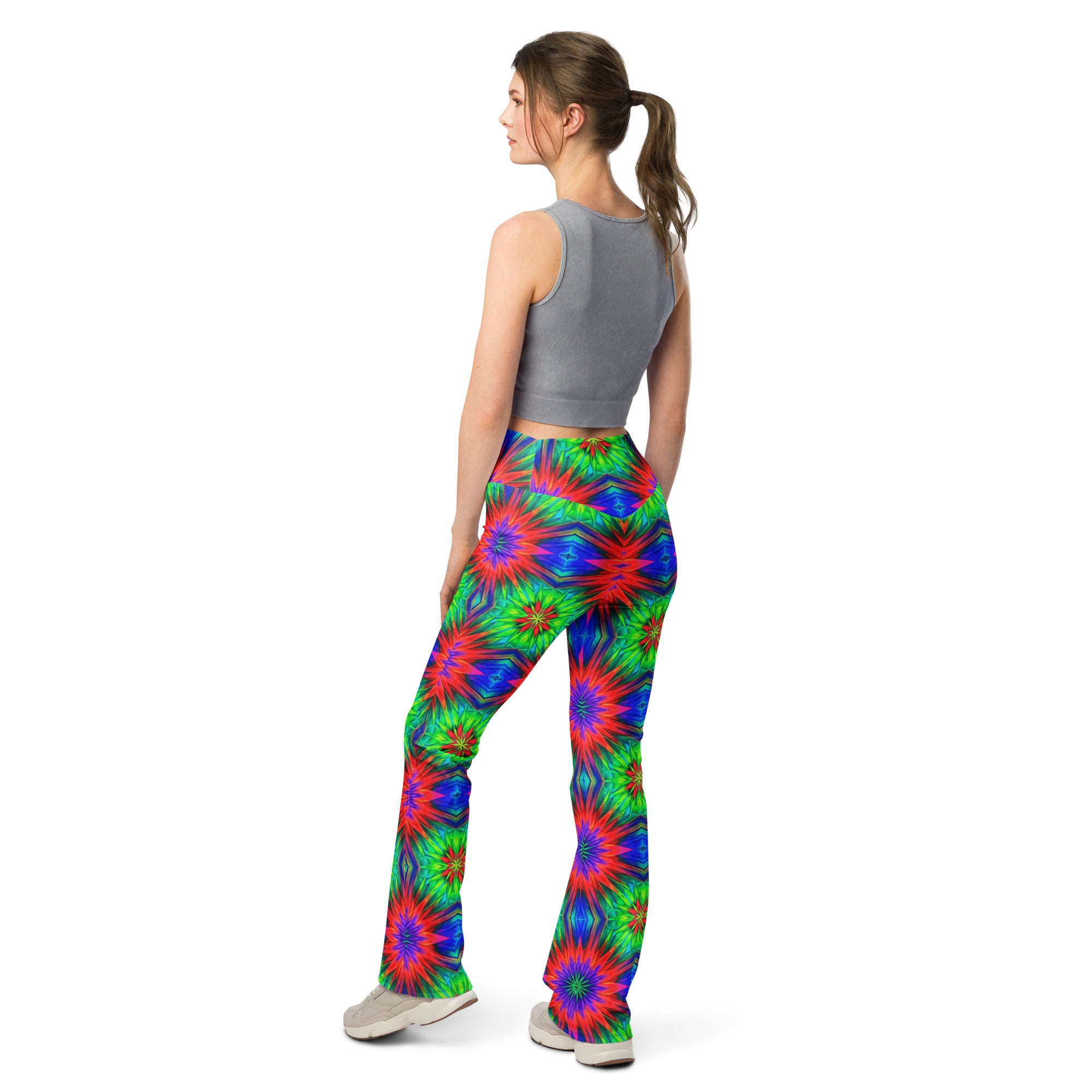 Psychedelic Starburst Prism Flare Leggings | GearBunch
