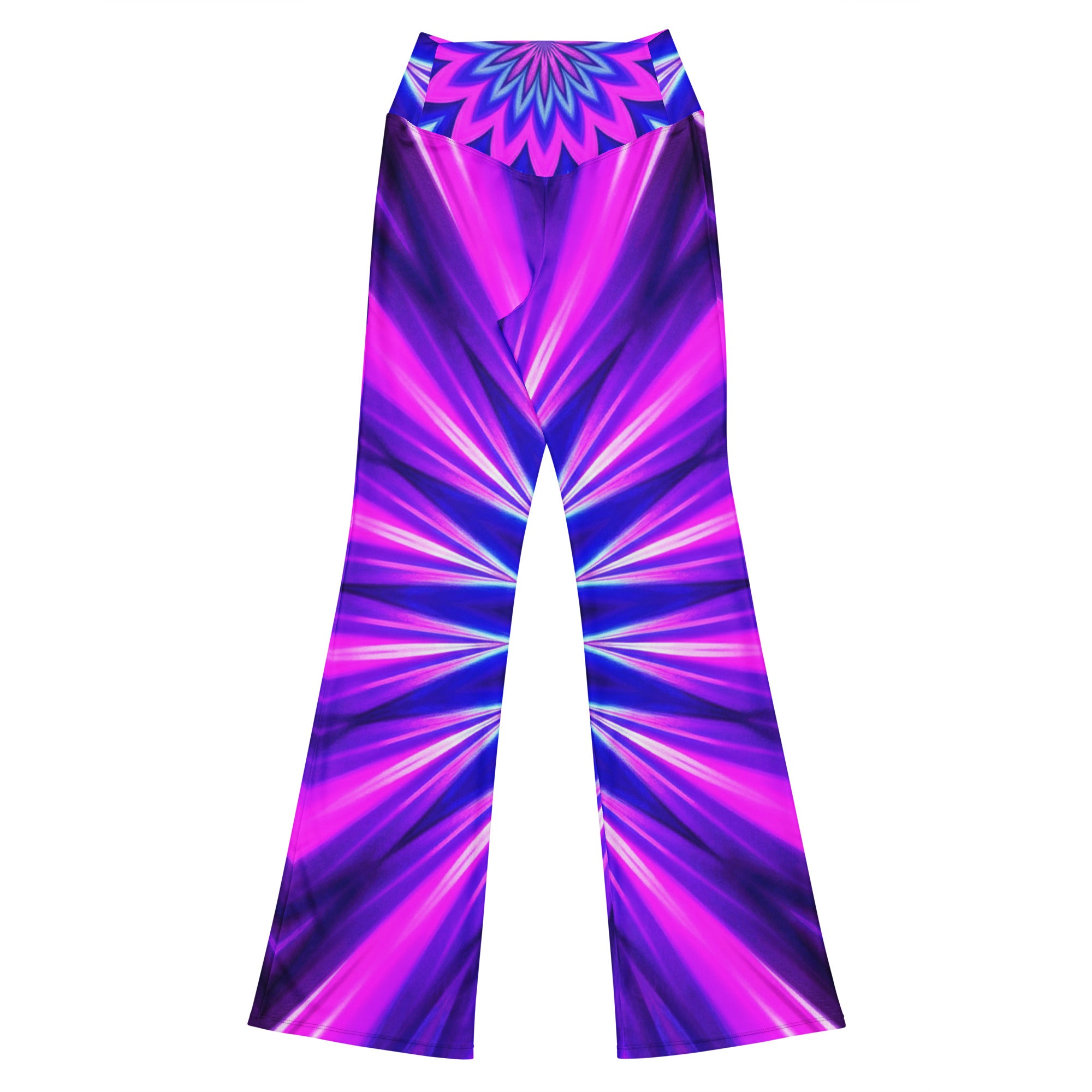 Psychedelic Ultraviolet Bloom Flare Leggings | GearBunch