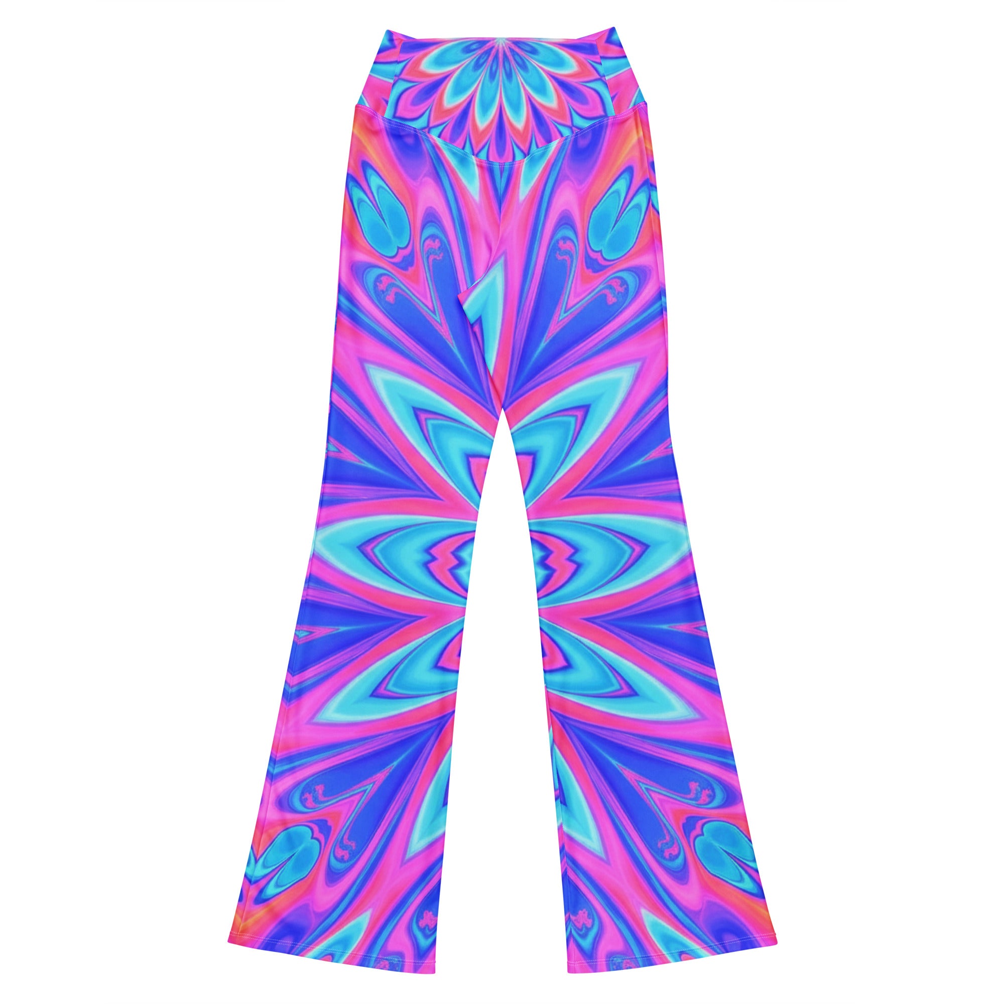 Psychedelic Vaporwave Dream Flare Leggings | GearBunch