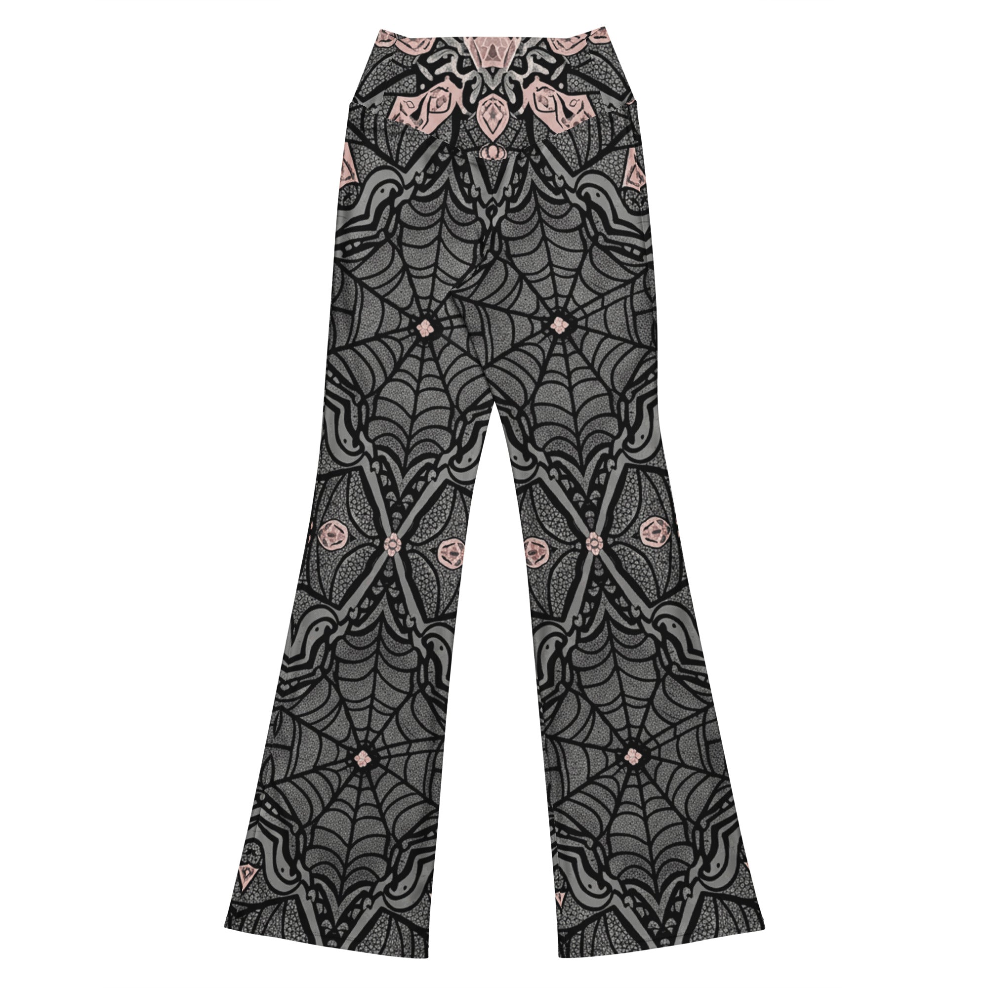 Spider Web Lace Flare Leggings | GearBunch