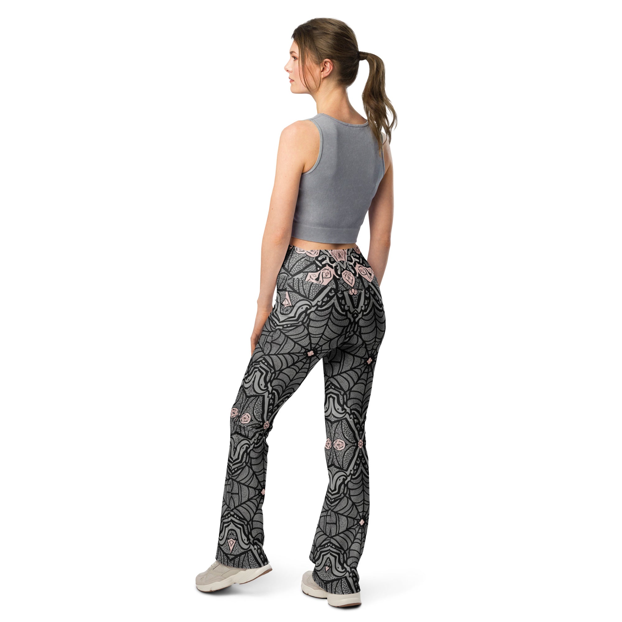 Spider Web Lace Flare Leggings | GearBunch
