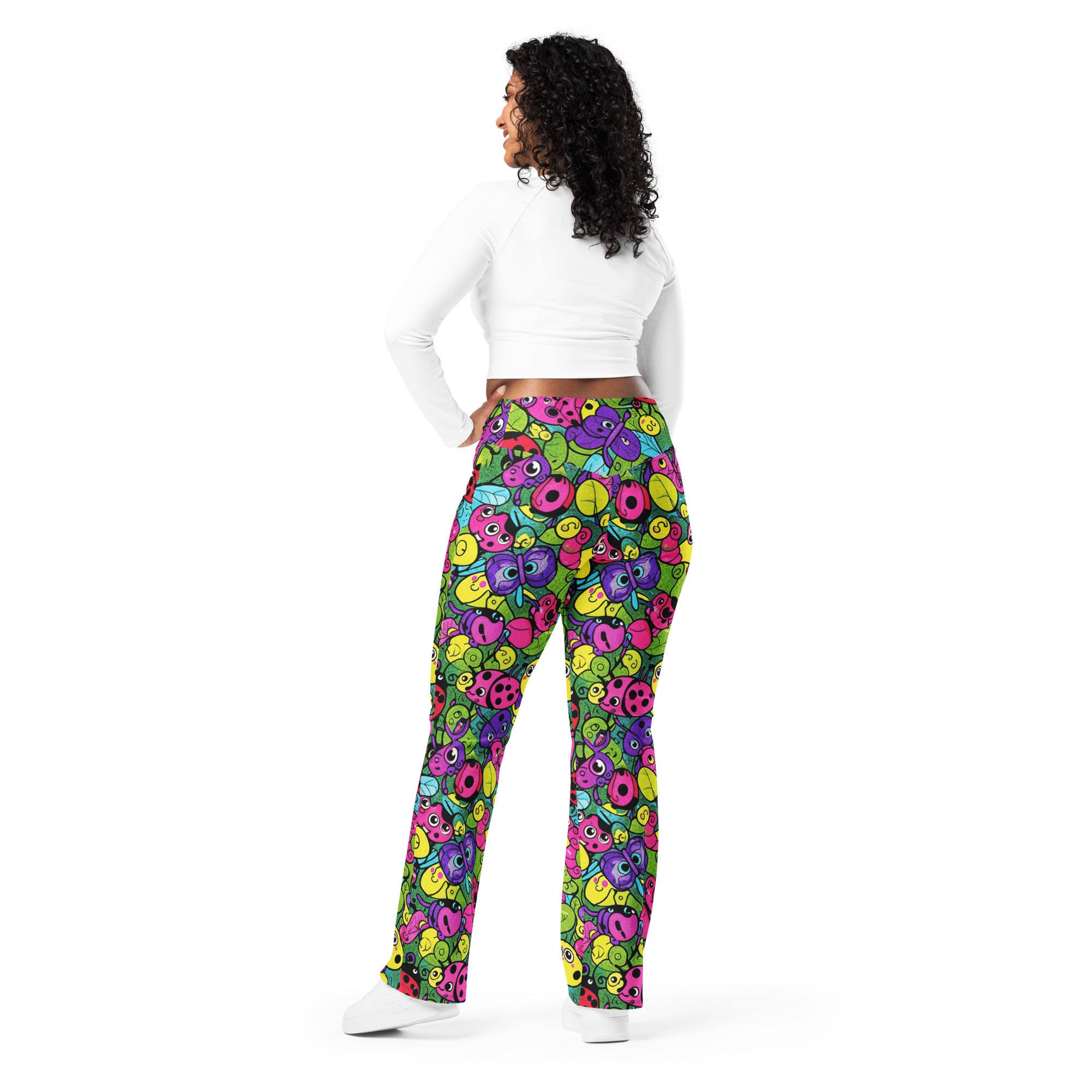 Vibrant Bug Life Flare Leggings | GearBunch