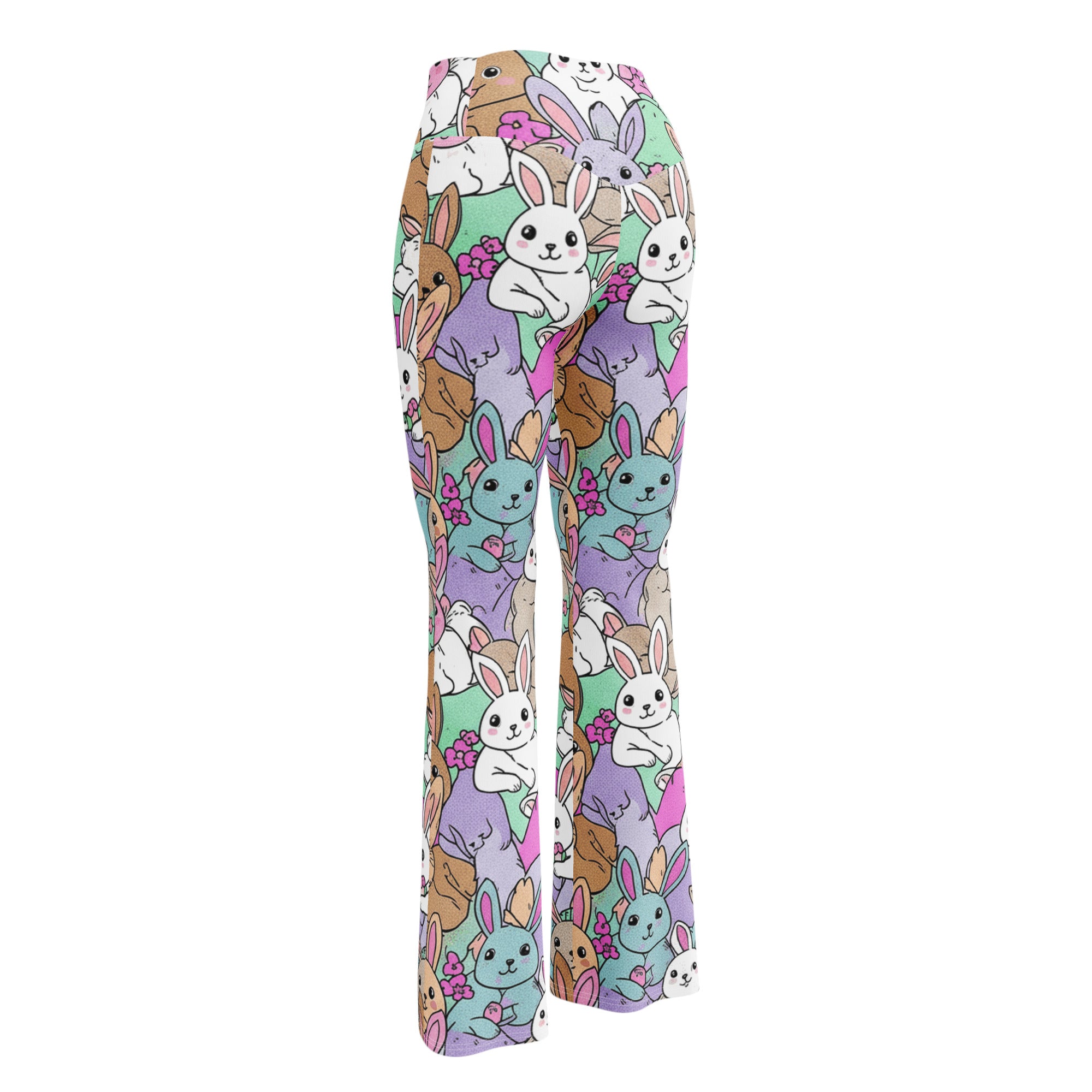 Vibrant Bunny Hop Flare Leggings | GearBunch
