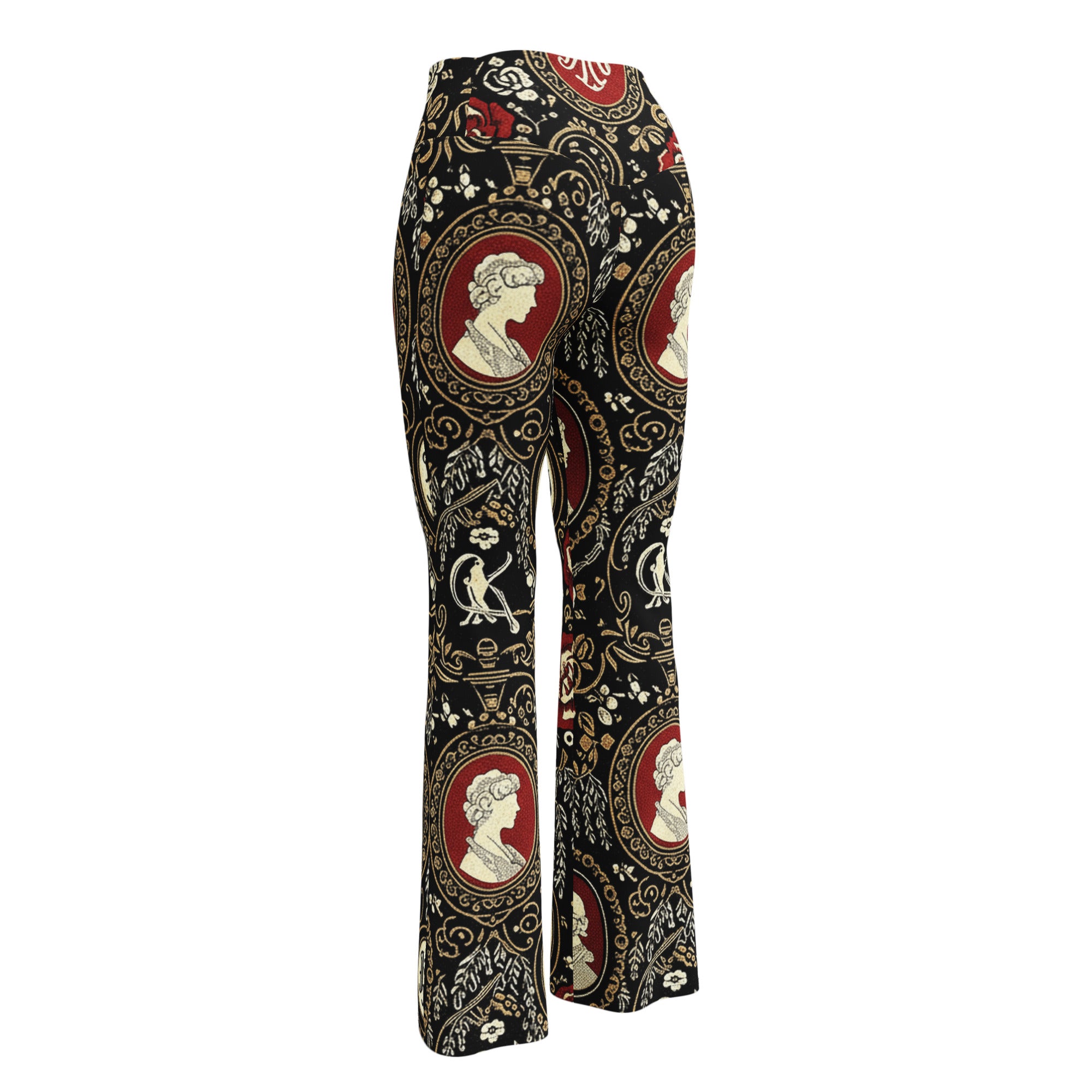 Victorian Mourning Lace Flare Leggings | GearBunch