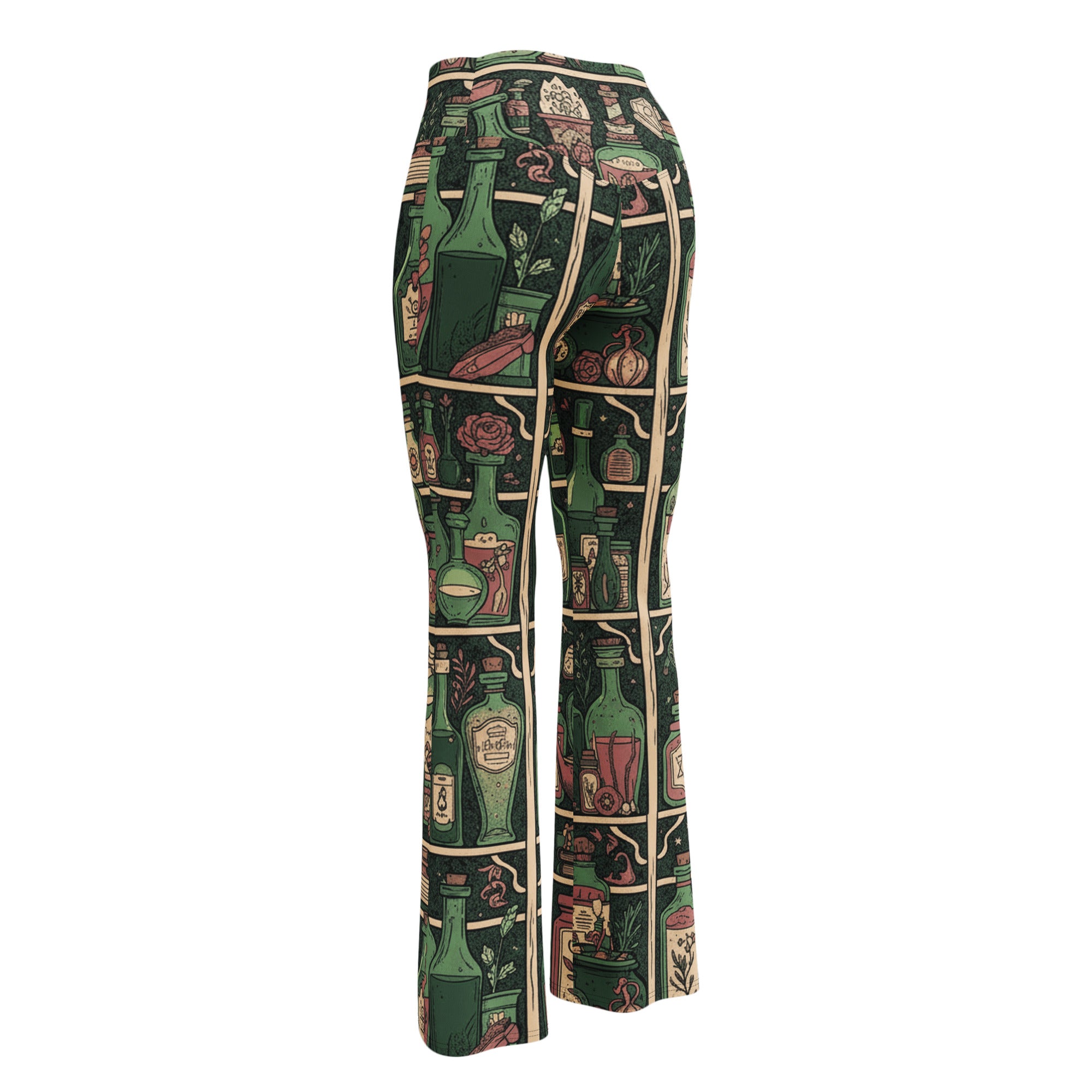 Witches Apothecary Bottles Flare Leggings | GearBunch