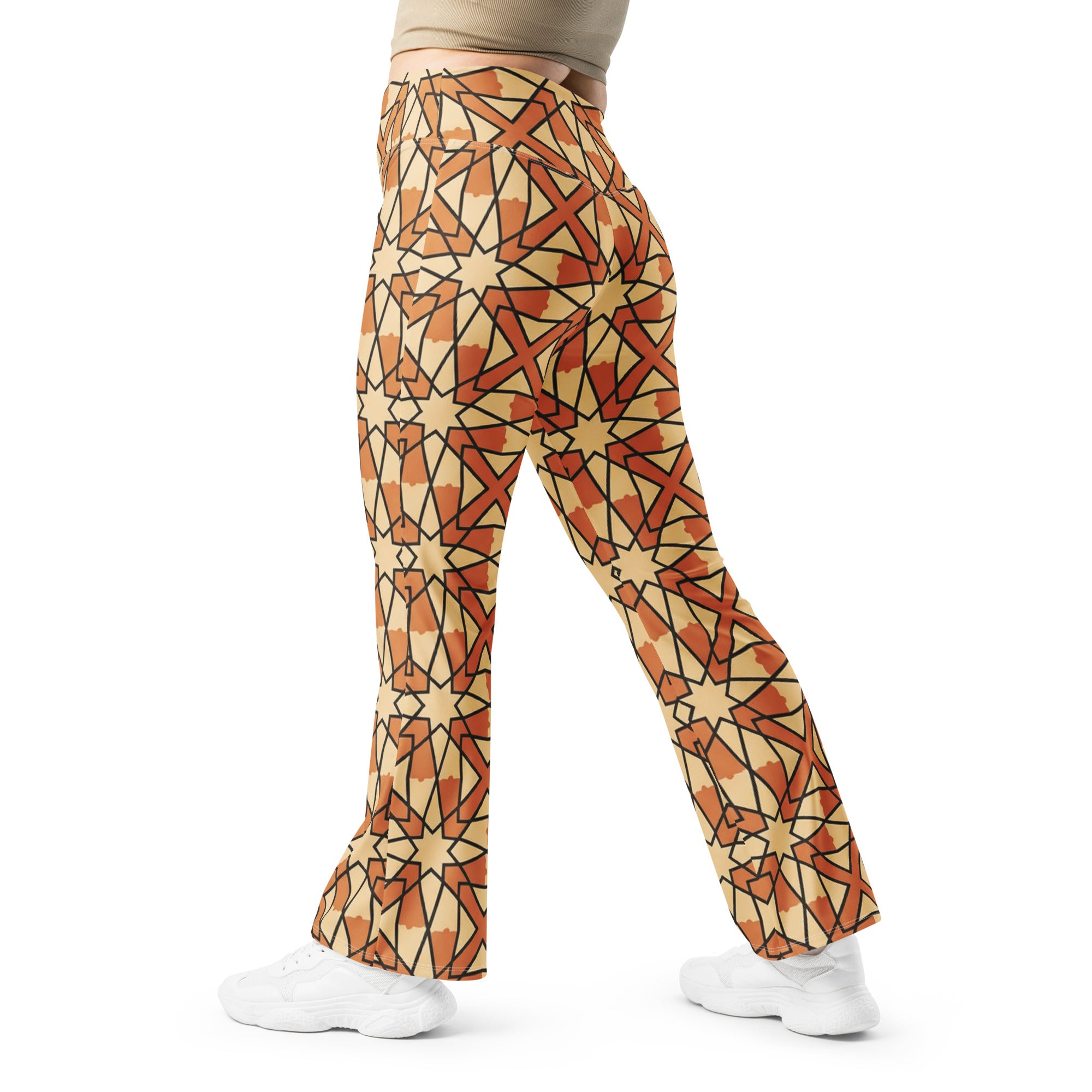 Zellige Desert Sand Flare Leggings | GearBunch