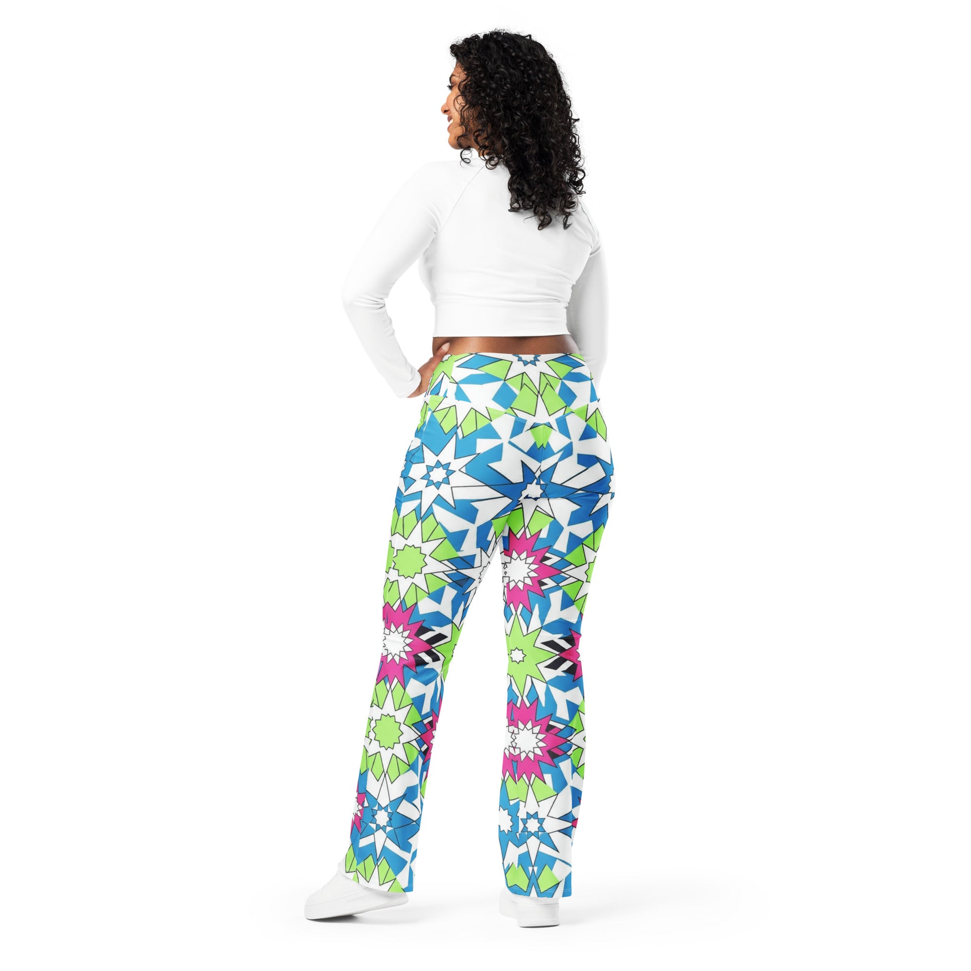 Zellige Electric Neon Flare Leggings | GearBunch
