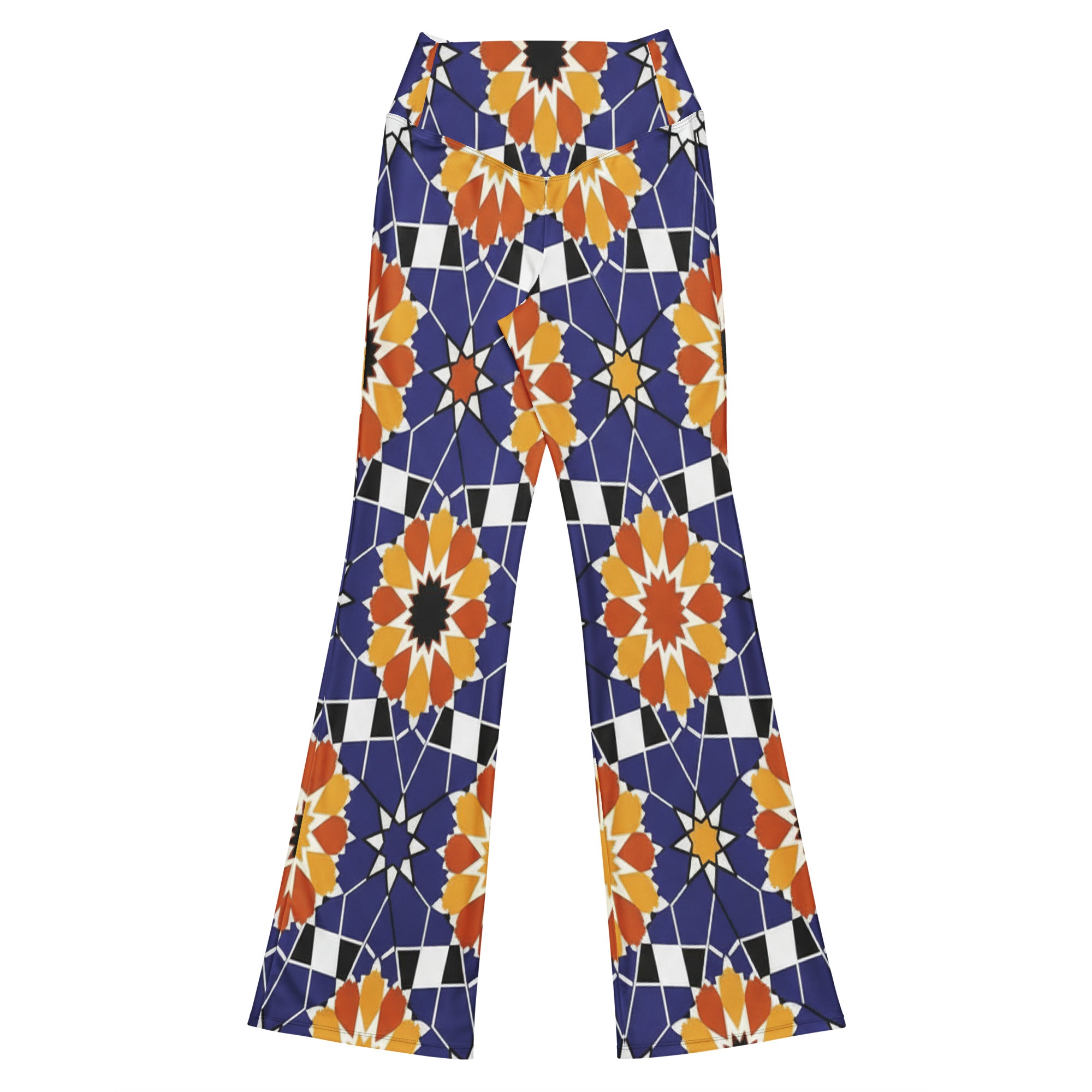Zellige Indigo Saffron Flare Leggings | GearBunch