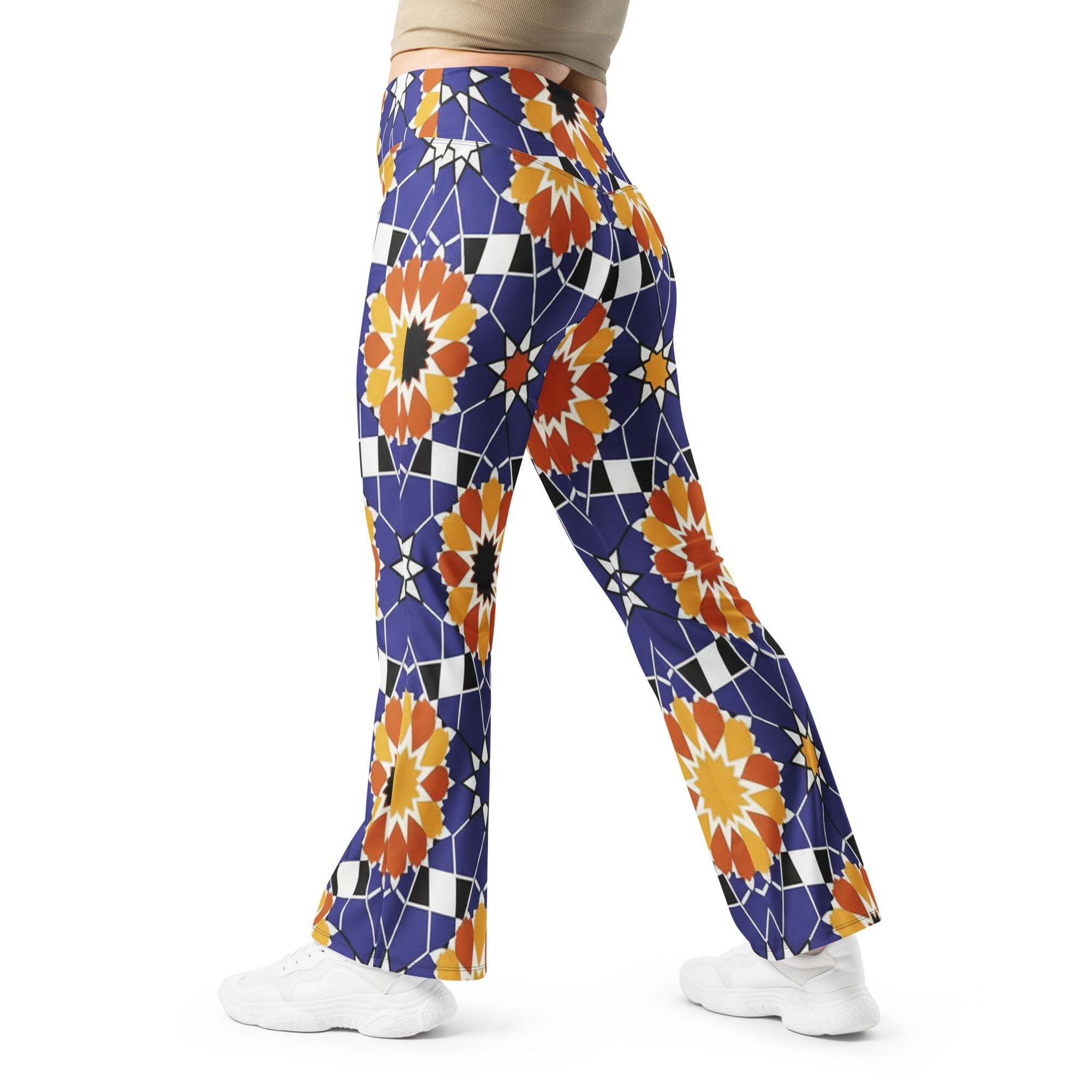 Zellige Indigo Saffron Flare Leggings | GearBunch