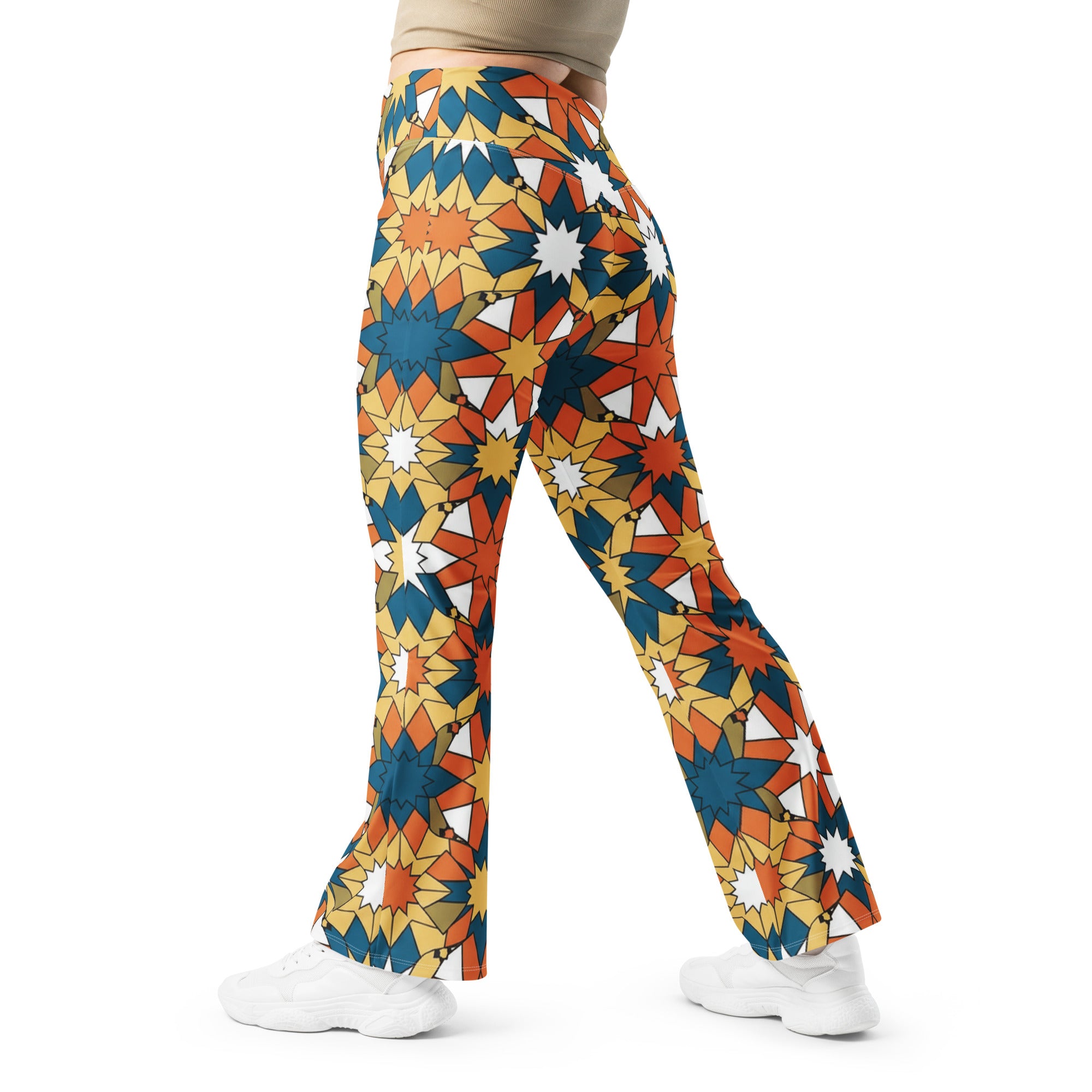 Zellige Ocean Sunset Flare Leggings | GearBunch