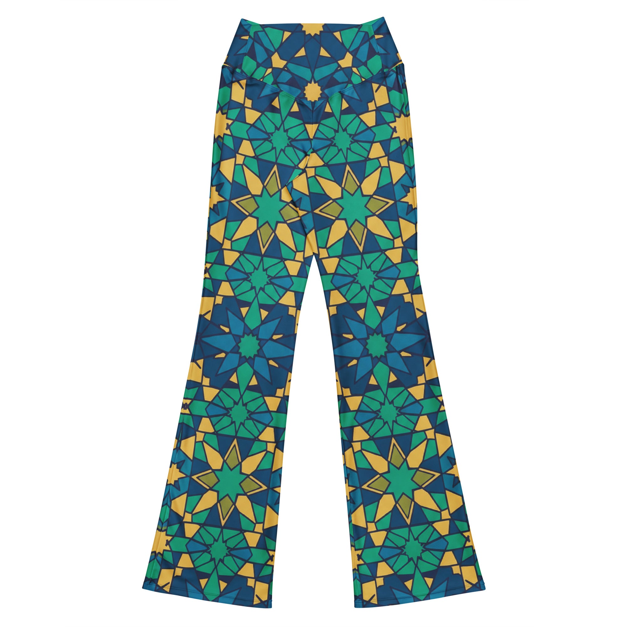 Zellige Peacock Flare Leggings | GearBunch