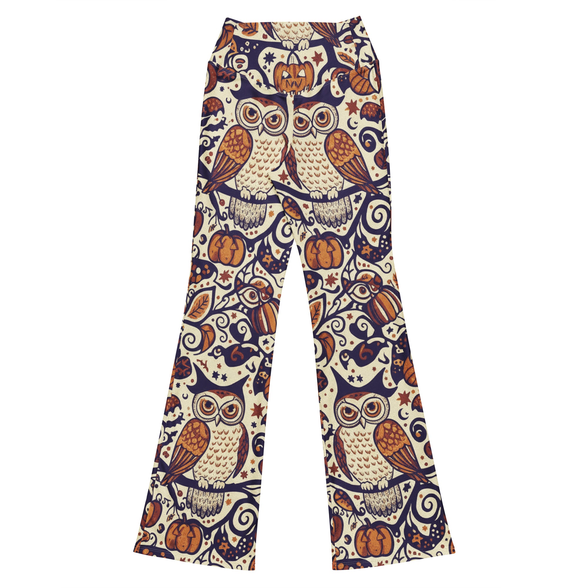 All Hallows Eve Owl Flare Leggings | GearBunch