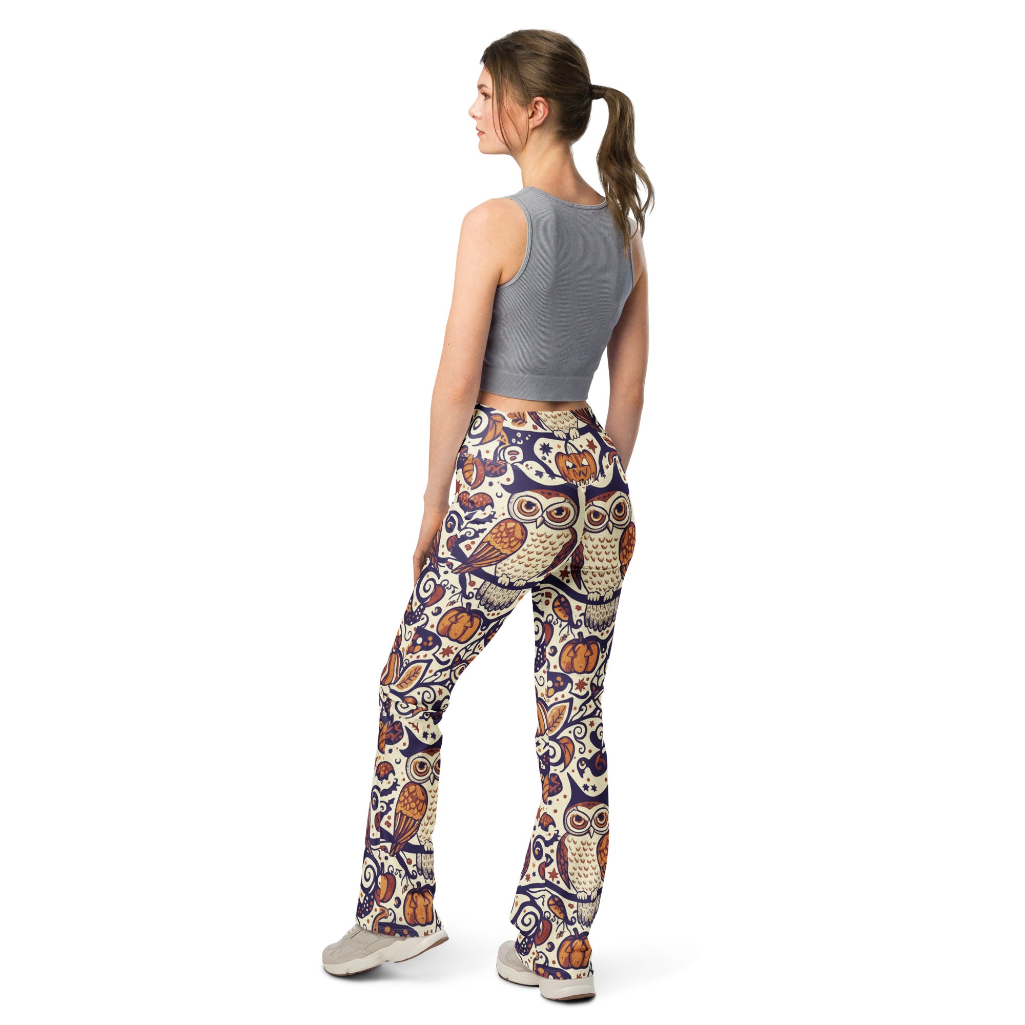 All Hallows Eve Owl Flare Leggings | GearBunch