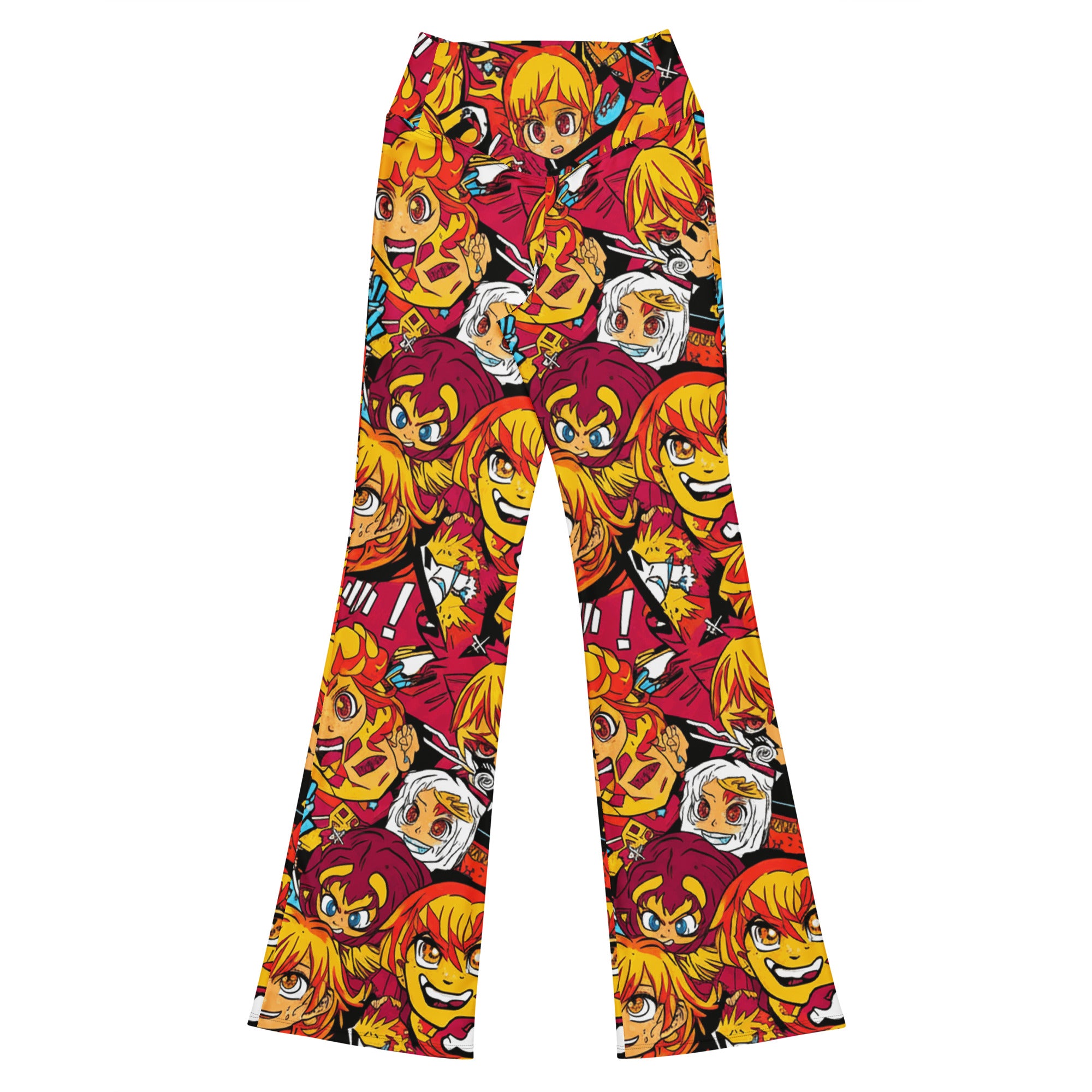 Anime Collage Fire Spirit Flare Leggings | GearBunch