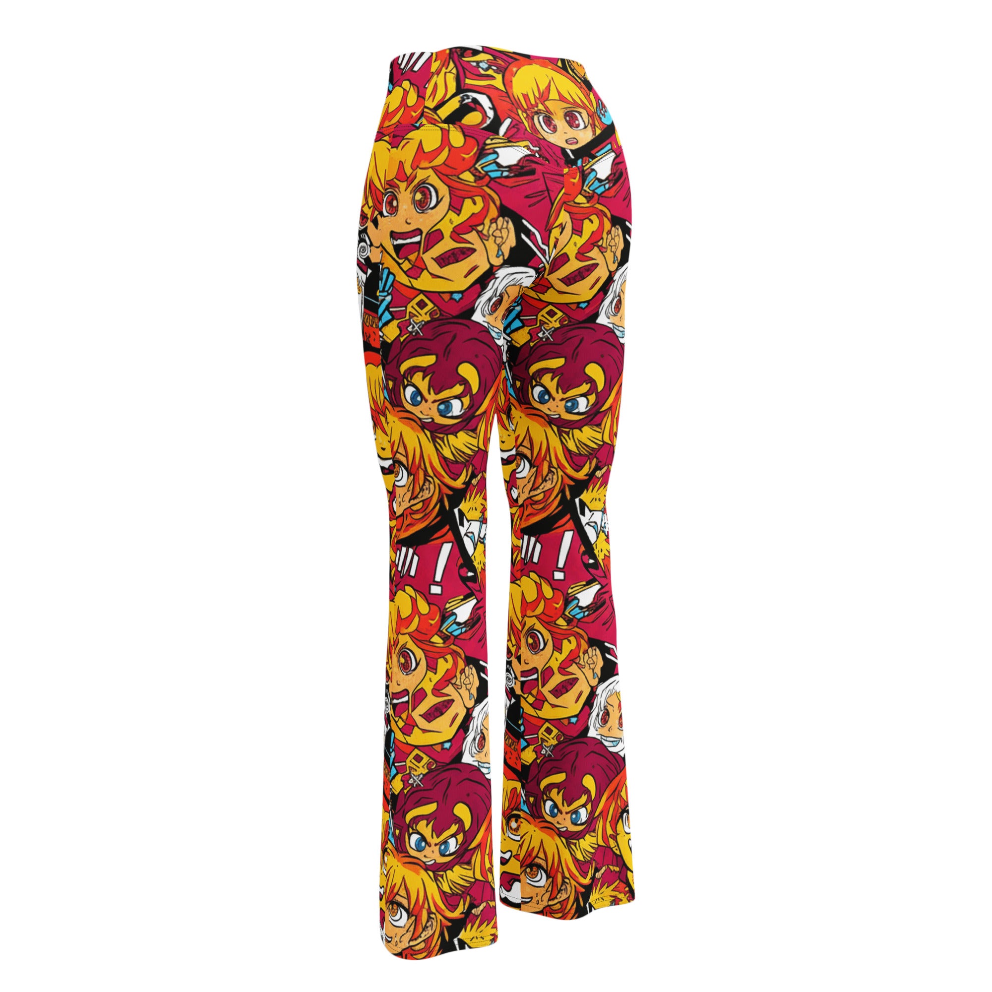 Anime Collage Fire Spirit Flare Leggings | GearBunch