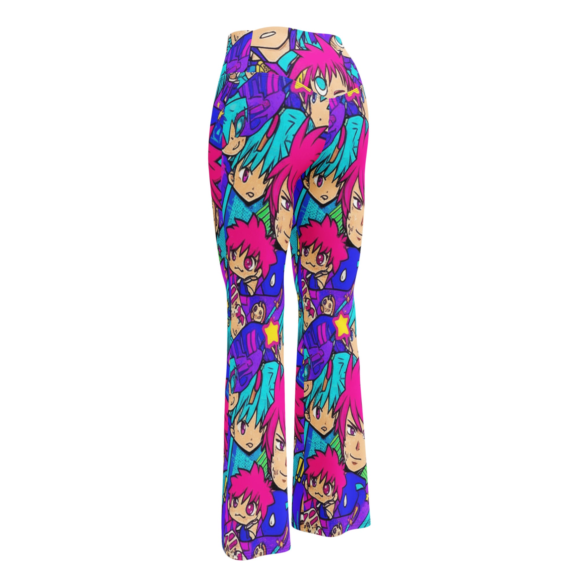 Anime Collage Galaxy Hero Flare Leggings | GearBunch