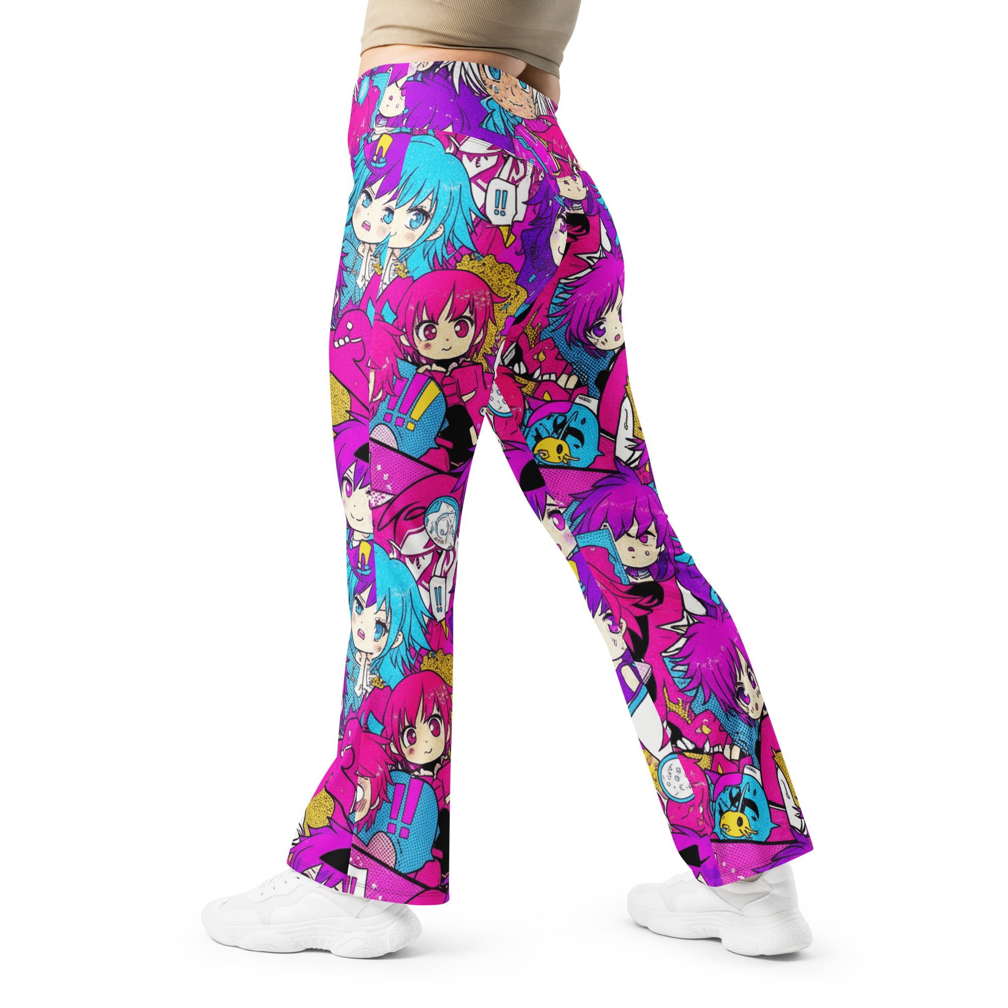 Anime Collage Pop Idol Flare Leggings | GearBunch