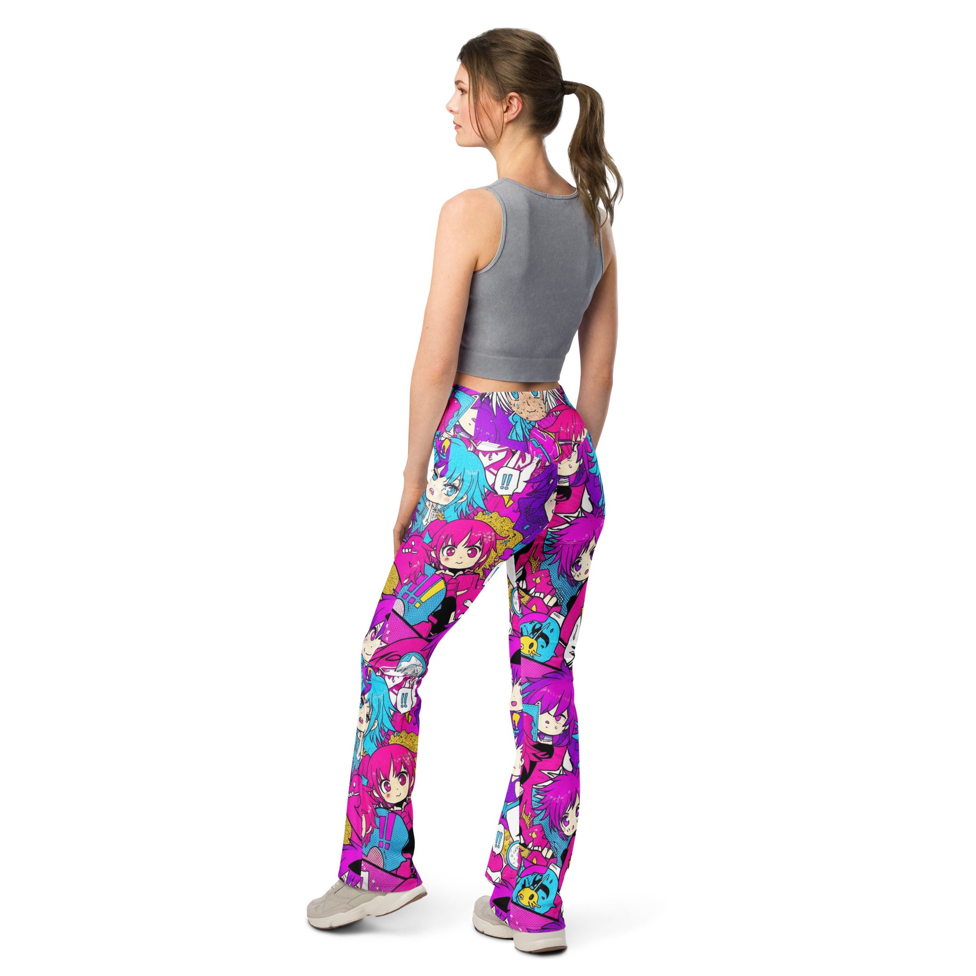 Anime Collage Pop Idol Flare Leggings | GearBunch