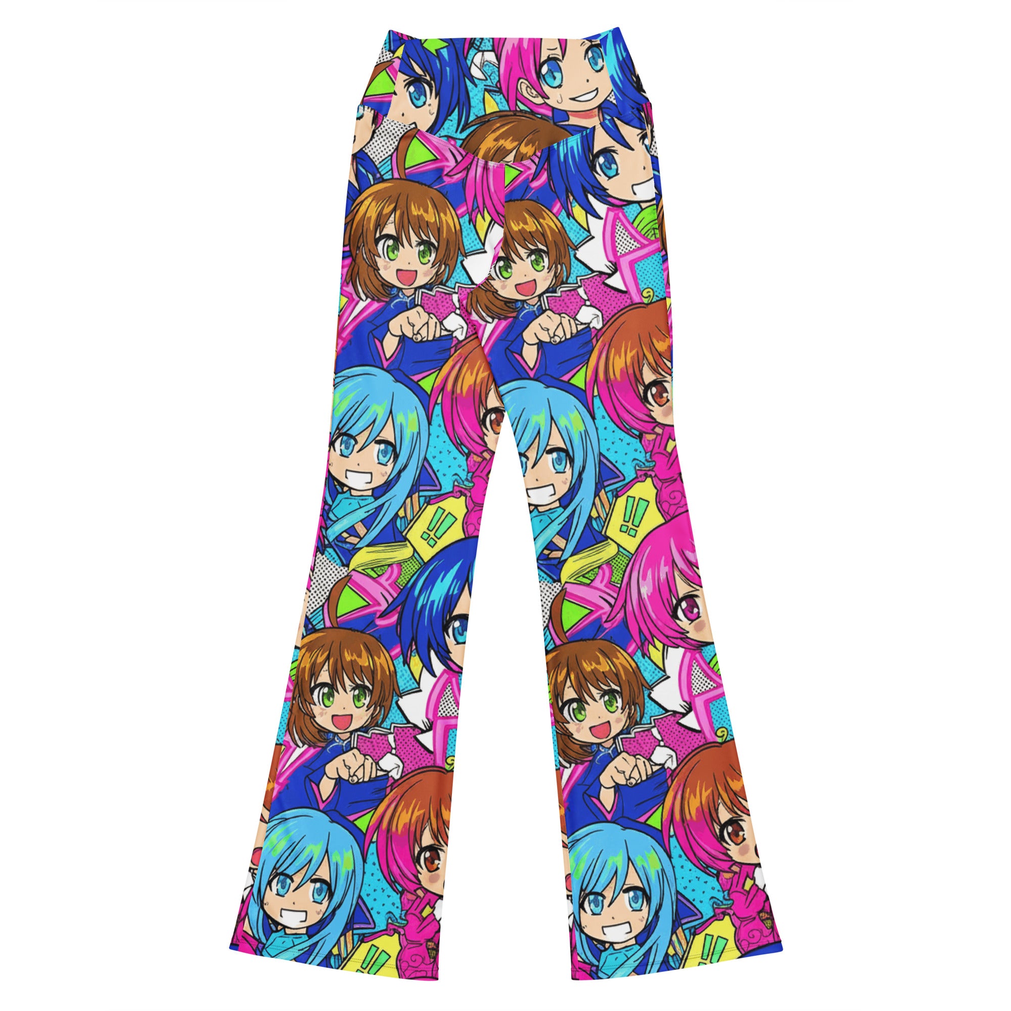 Anime Collage Sakura School Flare Leggings | GearBunch